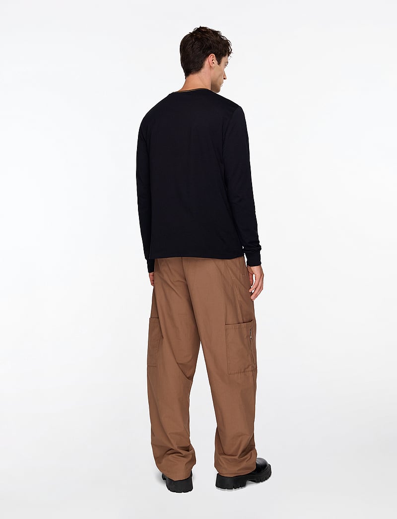 Fred Perry - LS TWIN TIPPED T-SHIRT - långärmade t-shirts - black - 4