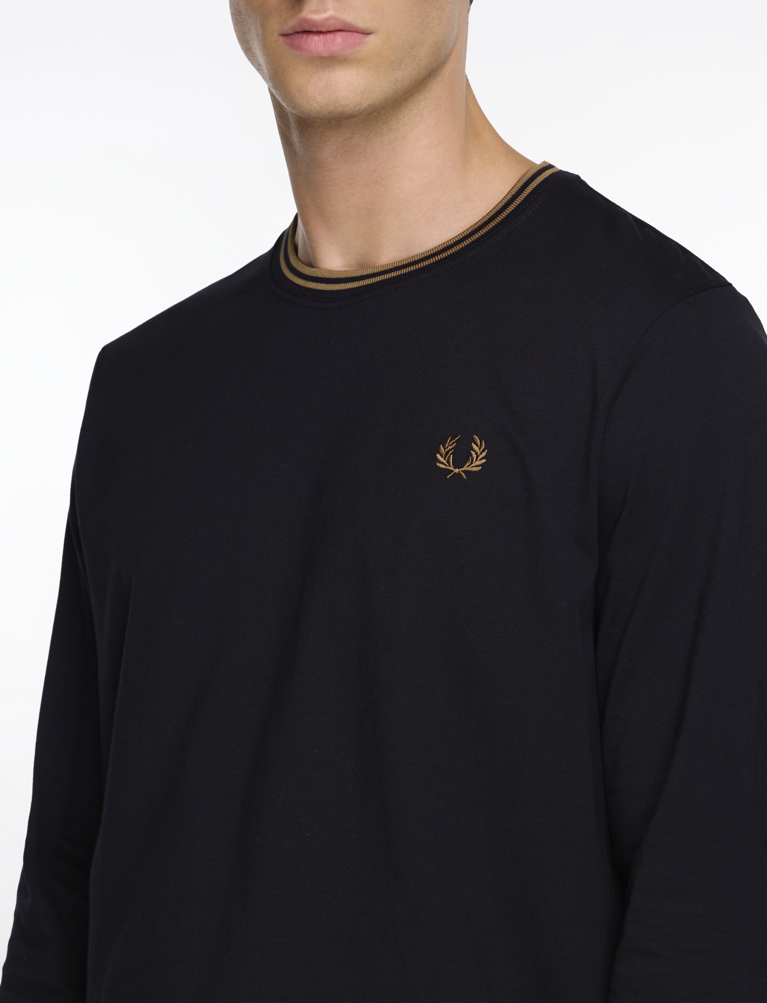 Fred Perry - LS TWIN TIPPED T-SHIRT - langärmelig - black - 5
