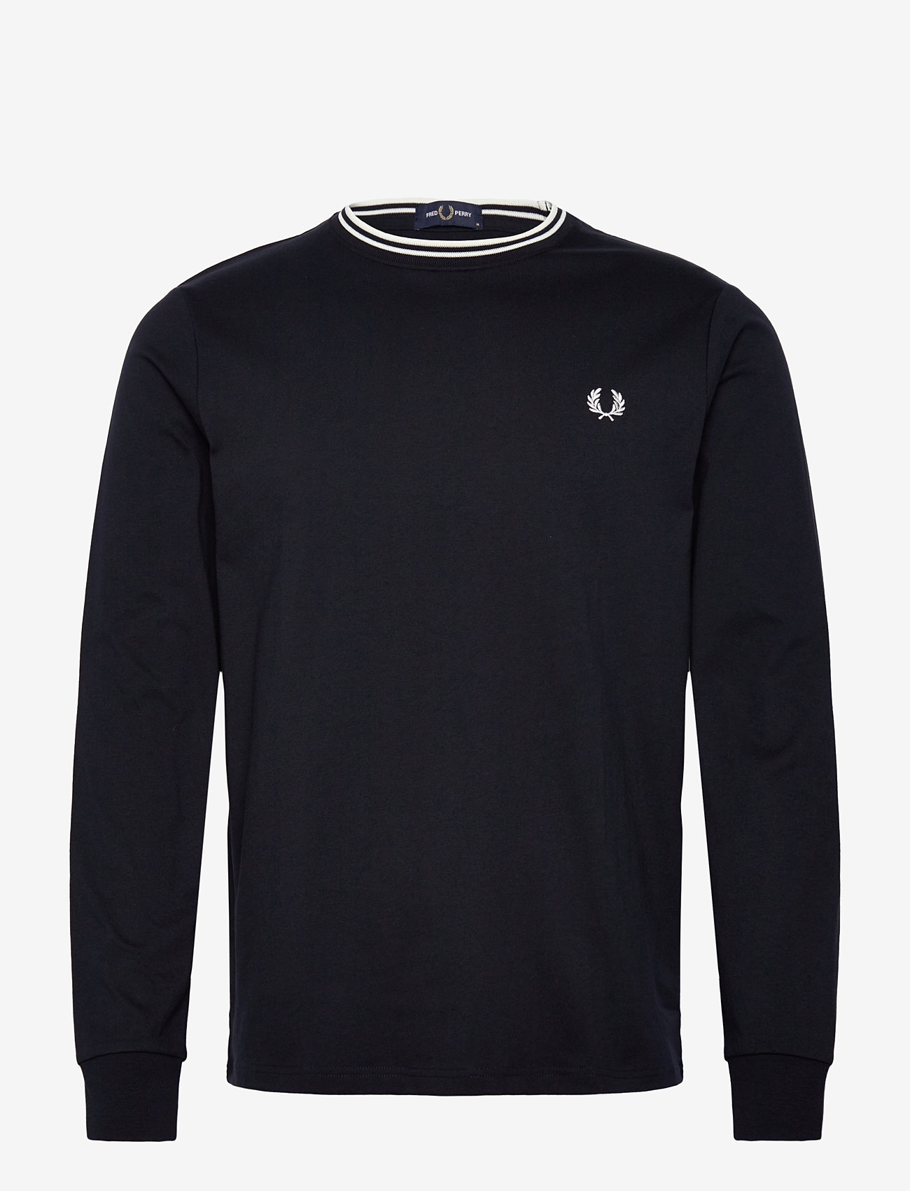 Fred Perry - LS TWIN TIPPED T-SHIRT - långärmade t-shirts - navy - 0