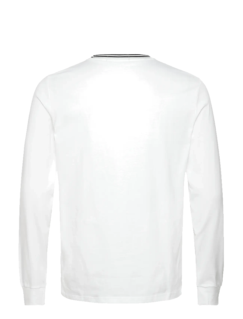 Fred Perry - LS TWIN TIPPED T-SHIRT - långärmade t-shirts - white - 1