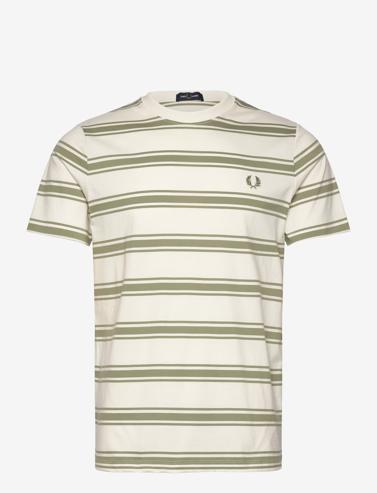 Fred Perry - FINE STRIPE T-SHIRT - kurzärmelig - light ecru - 0