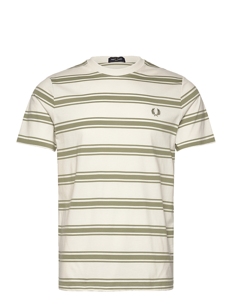 Fred Perry - FINE STRIPE T-SHIRT - kurzärmelig - light ecru - 0