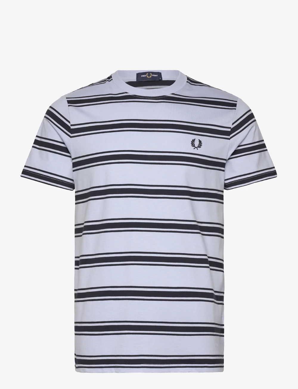 Fred Perry - FINE STRIPE T-SHIRT - kortärmade t-shirts - light smoke - 0