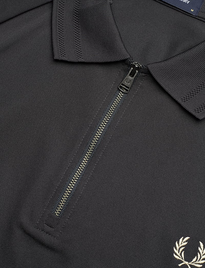 Fred Perry - ZIP NECK POLO SHIRT - kortærmede poloer - anchor grey - 2