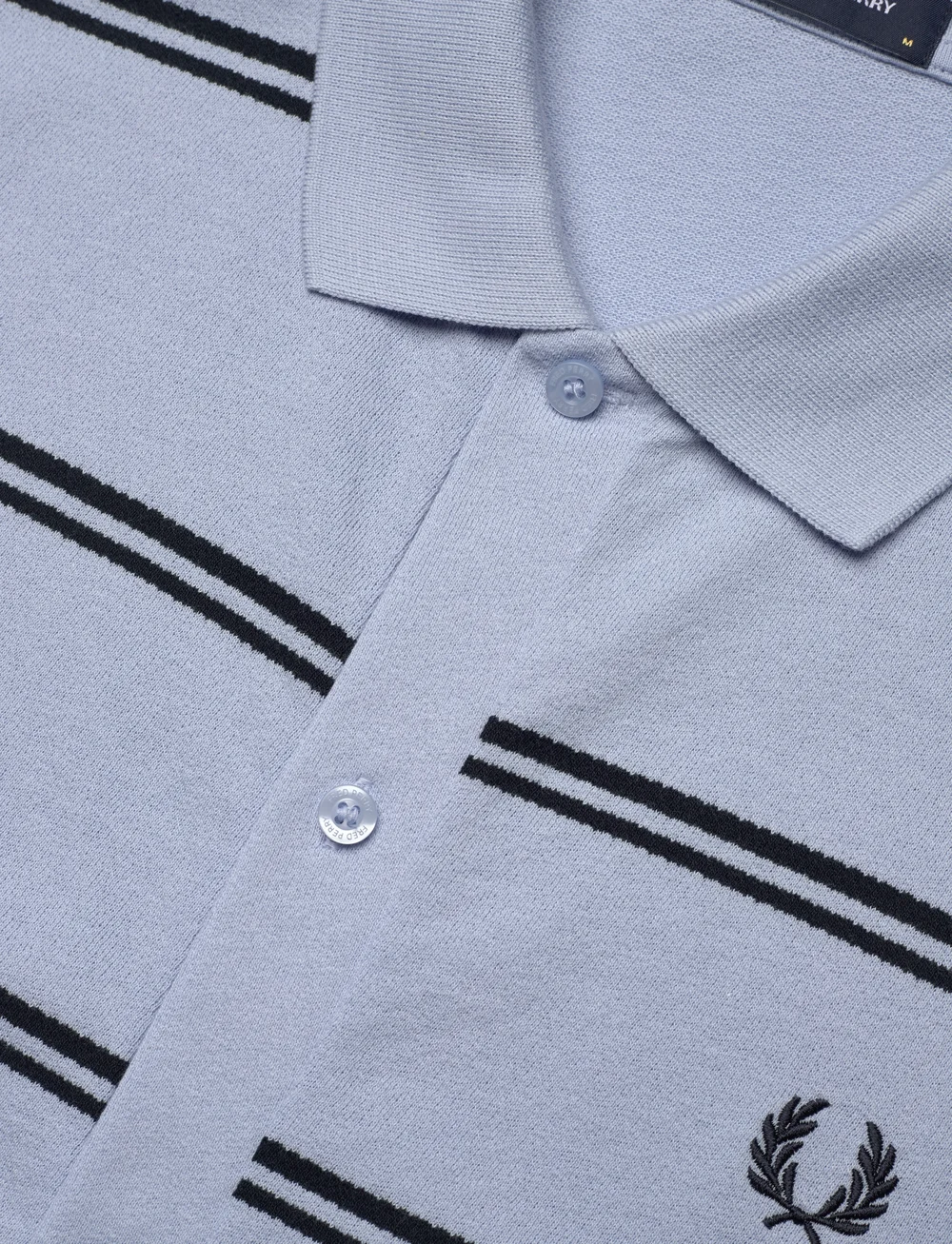 Fred Perry - STRIPED BUTTON POLO - kurzarmhemden - light smoke - 2