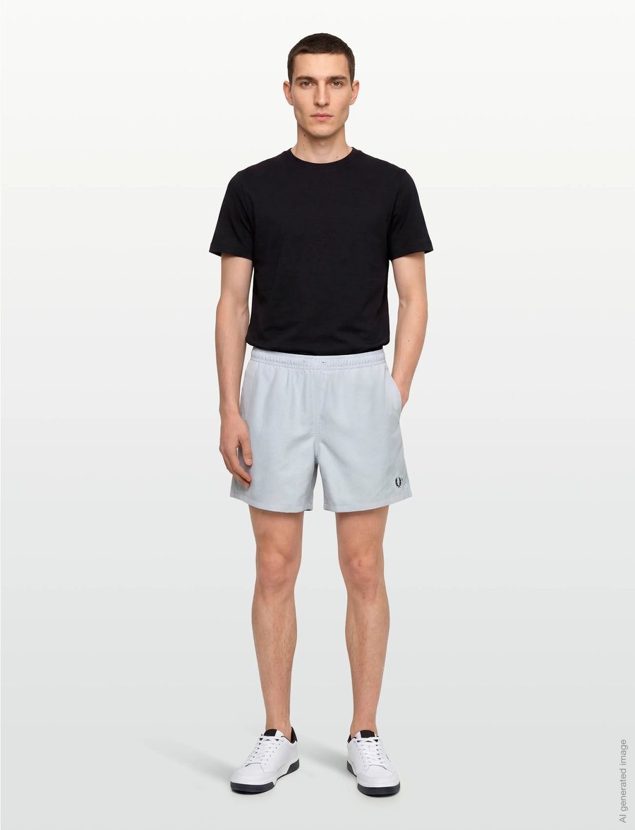 Fred Perry - SWIMSHORTS - badehosen - dusky blue - 0