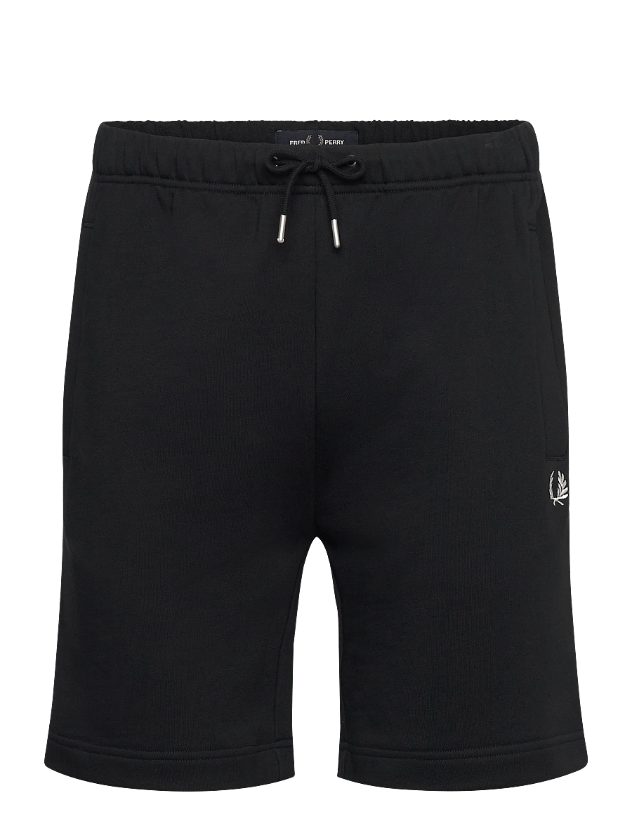 Fred Perry - TIPPED SWEAT SHORT - mjúkar stuttbuxur - black - 1