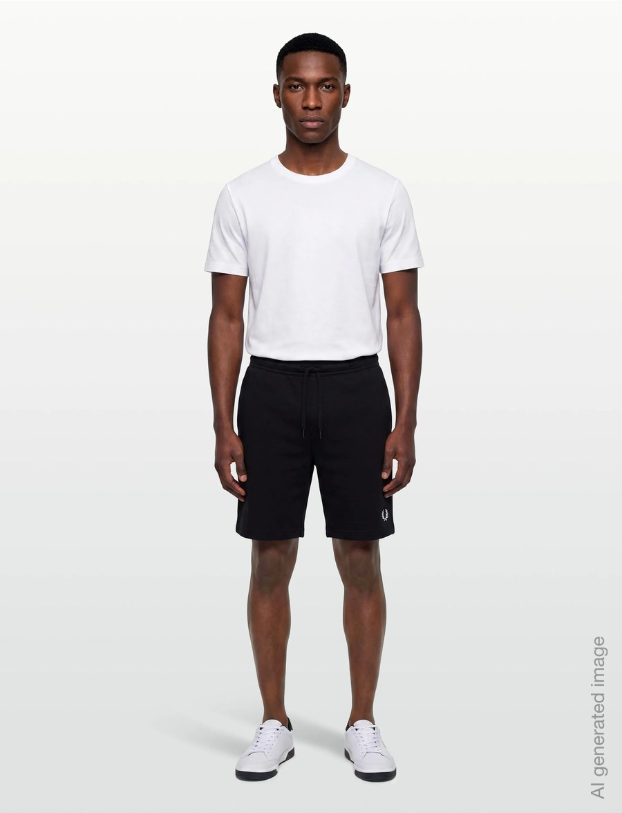 Fred Perry - TIPPED SWEAT SHORT - mjúkar stuttbuxur - black - 0