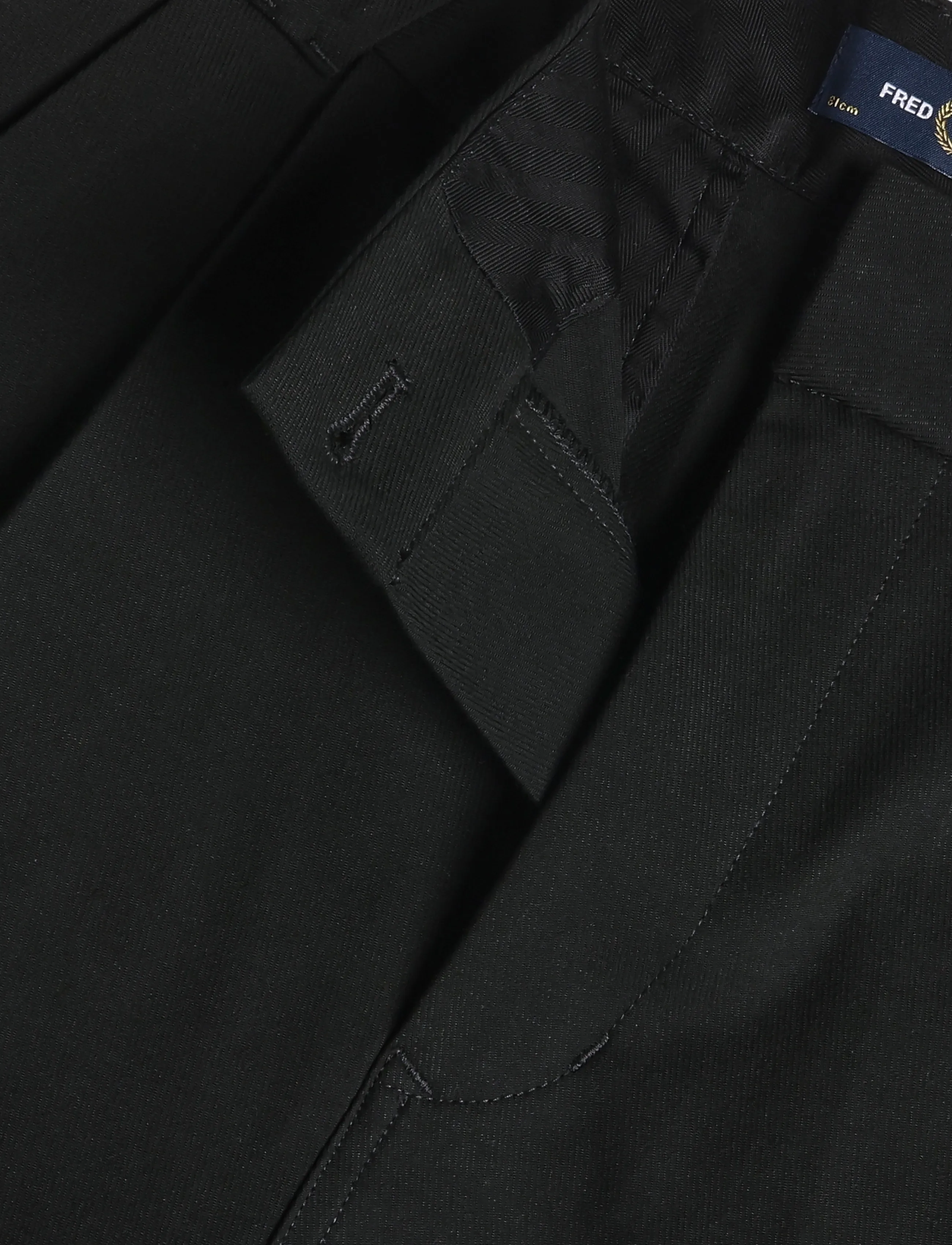 Fred Perry - PLEATED TROUSER - black moss - 3