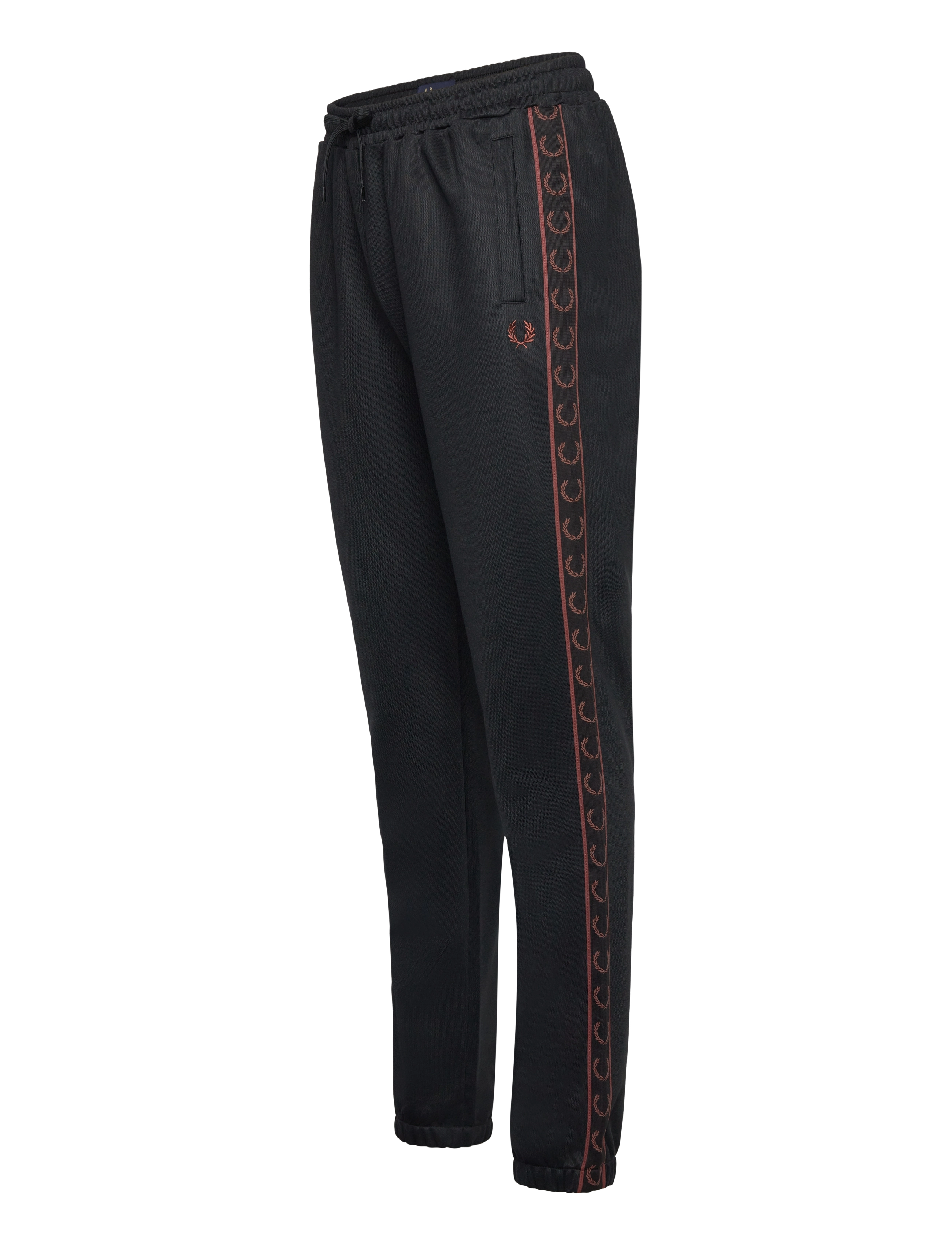 Fred Perry - CONTRAST TAPE TRACK PANT - black/whisky brown - 3