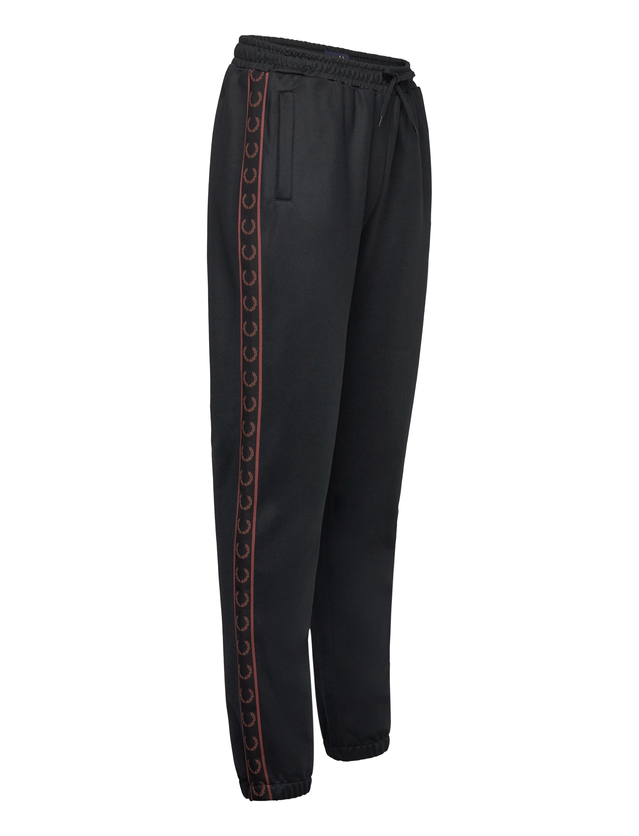 Fred Perry - CONTRAST TAPE TRACK PANT - black/whisky brown - 4