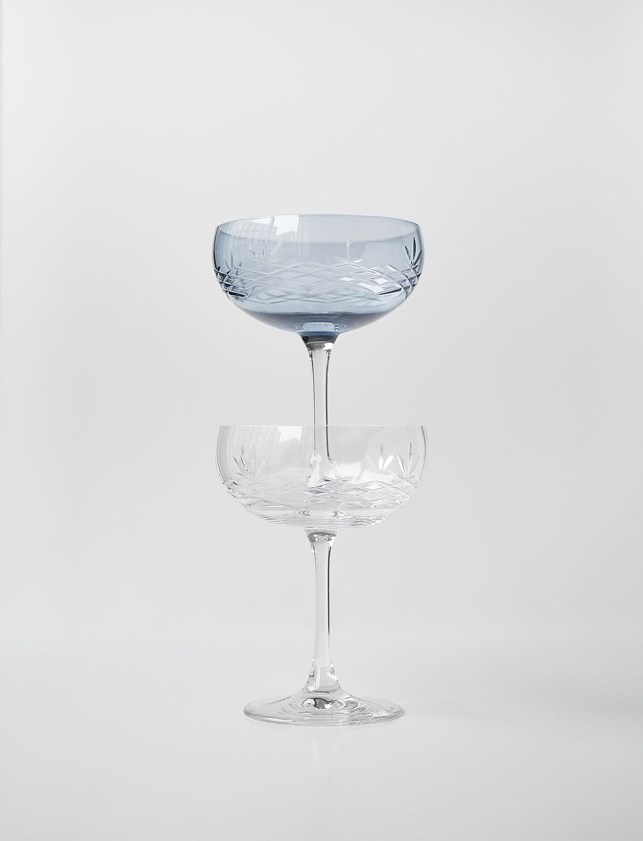 Frederik Bagger Crispy Sapphire Gatsby - 2 Pcs, One Size, Blue, Glas > Champagneglas, Unisex