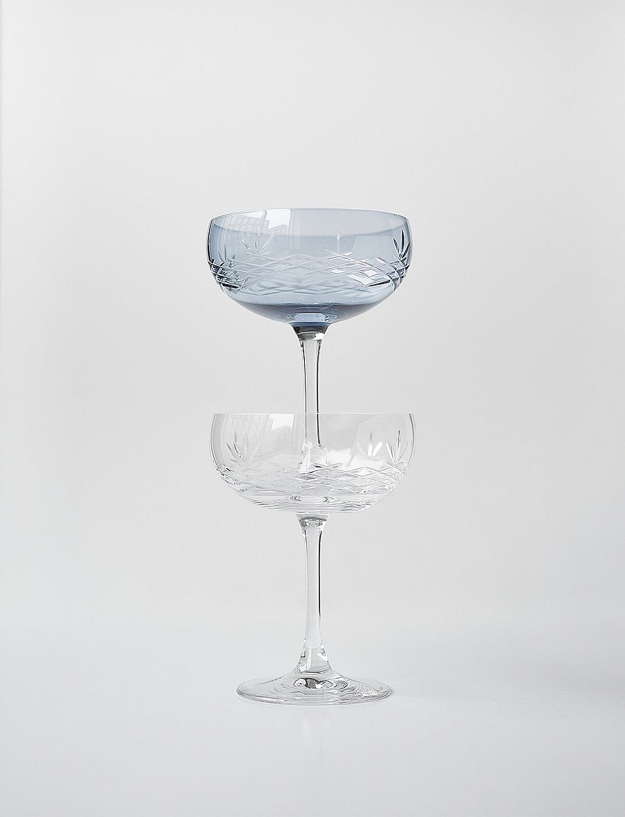 Frederik Bagger - Crispy Sapphire Gatsby - 2 pcs - Šampanjaklaasid - sapphire - 0