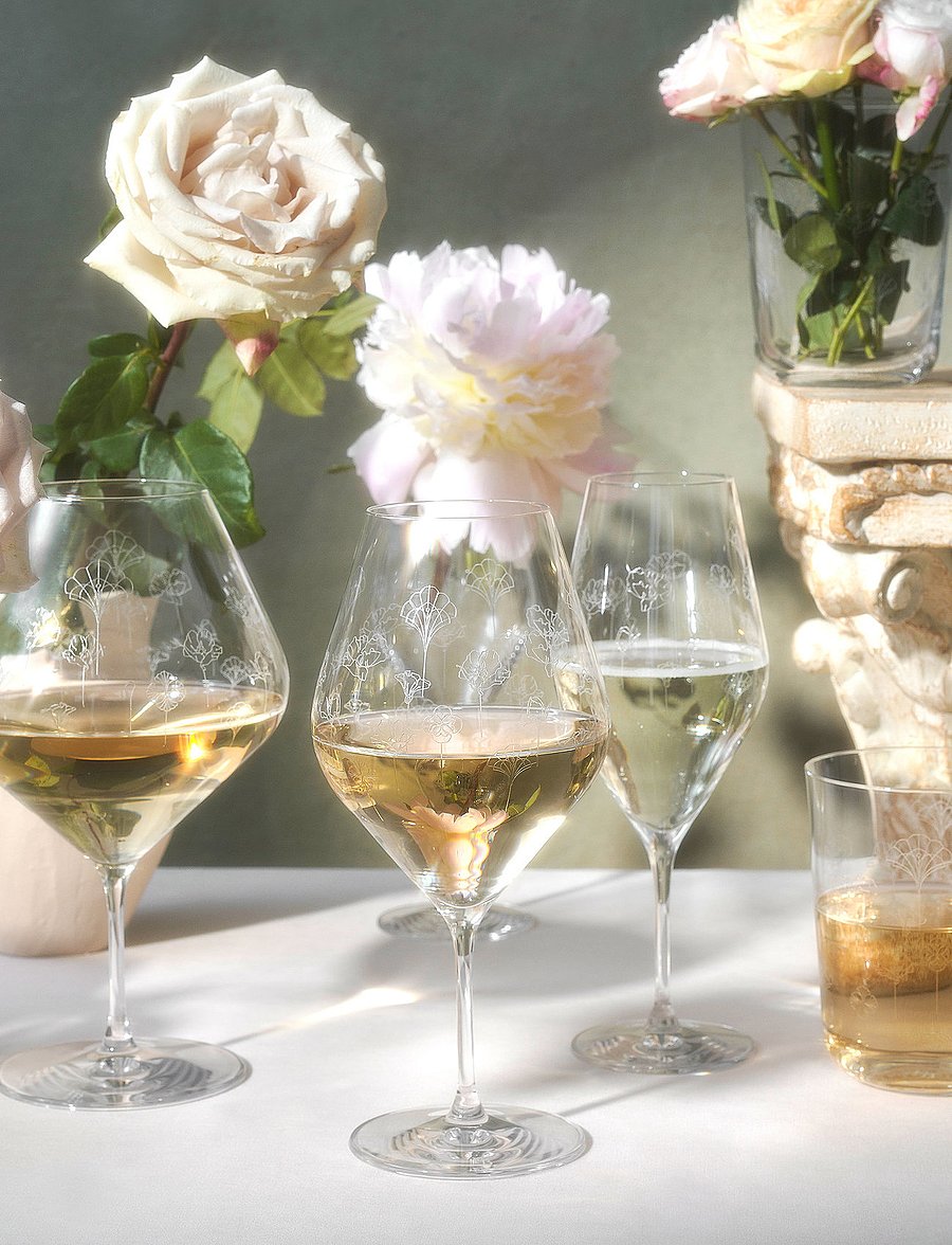 Frederik Bagger - Flower Wine XL - 2 pcs - valge veini pokaalid - clear - 1