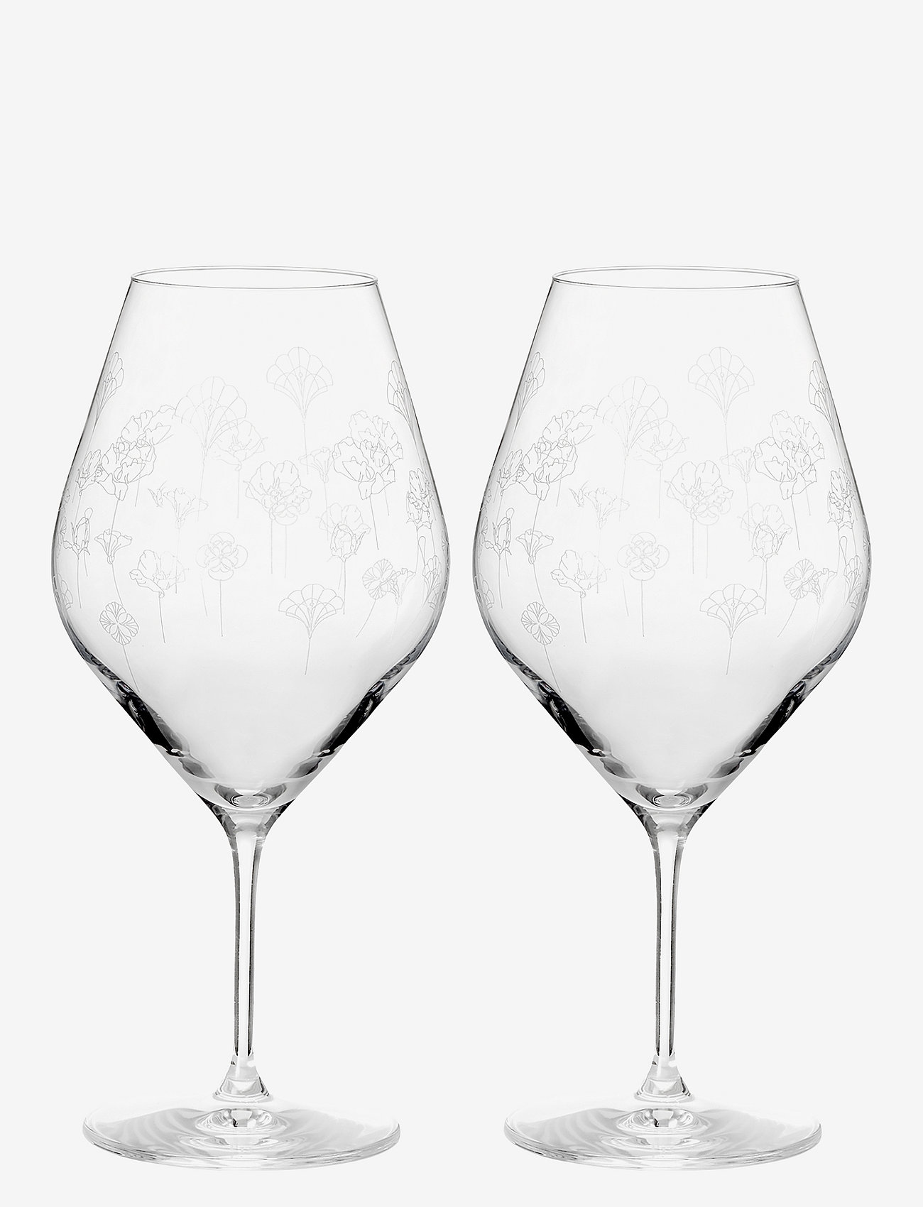 Frederik Bagger - Flower Wine - 2 pcs - hvidvinsglas - clear - 0