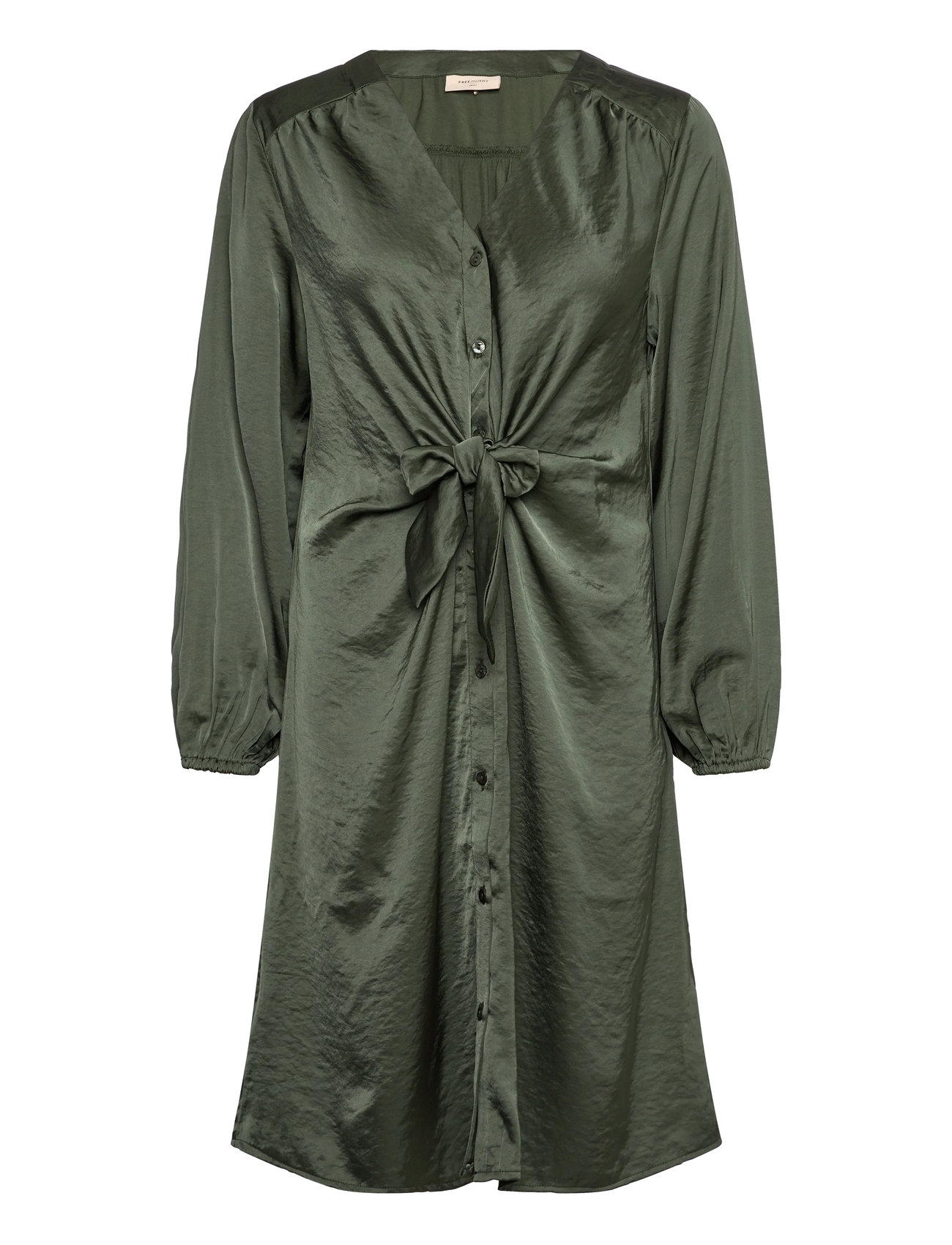 FREE/QUENT Dress From Freequent In A Beautiful Satin Material. The Dress Has Long Sleeves, - - XL 1