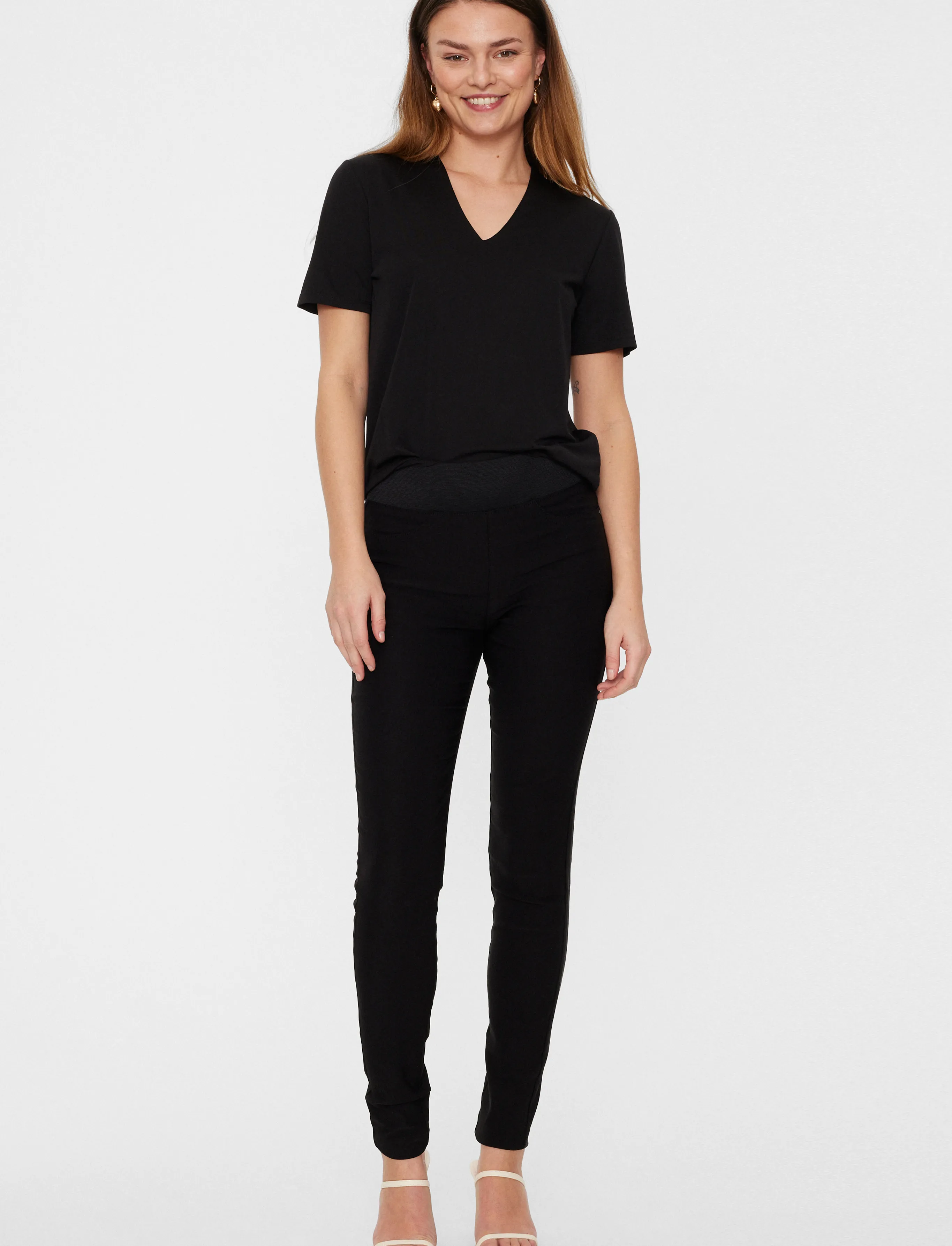 FREE/QUENT Fqshantal-Pa-Power, L, Trousers, Schwarz - Slim Fit Frauen