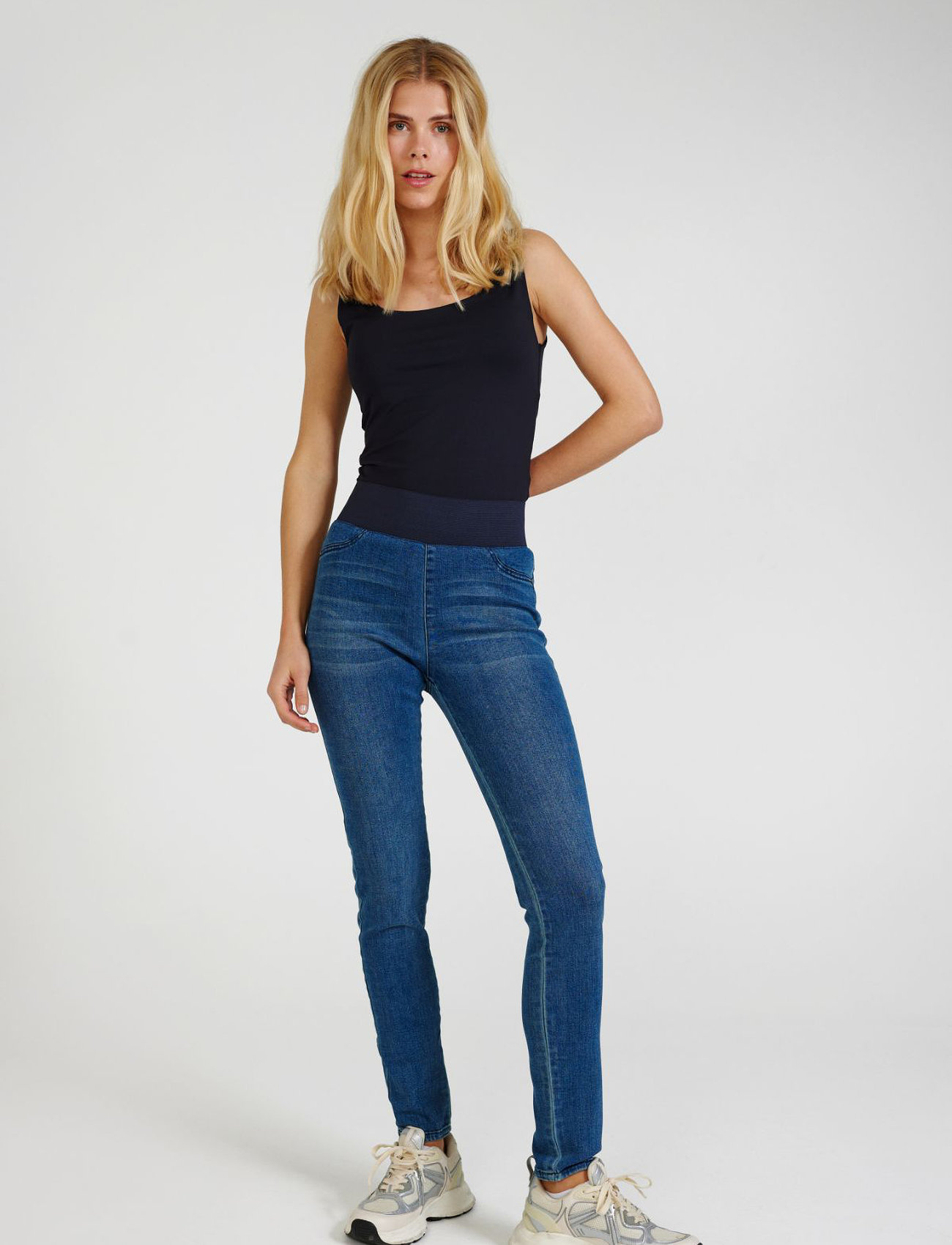 FREE/QUENT - FQSHANTAL-PA-DENIM - skinny jeans - medium blue - 0