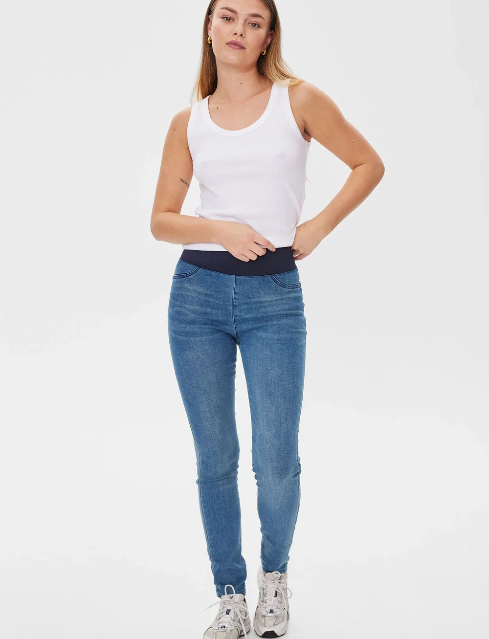 FREE/QUENT - FQSHANTAL-PA-DENIM - skinny jeans - medium blue - 0