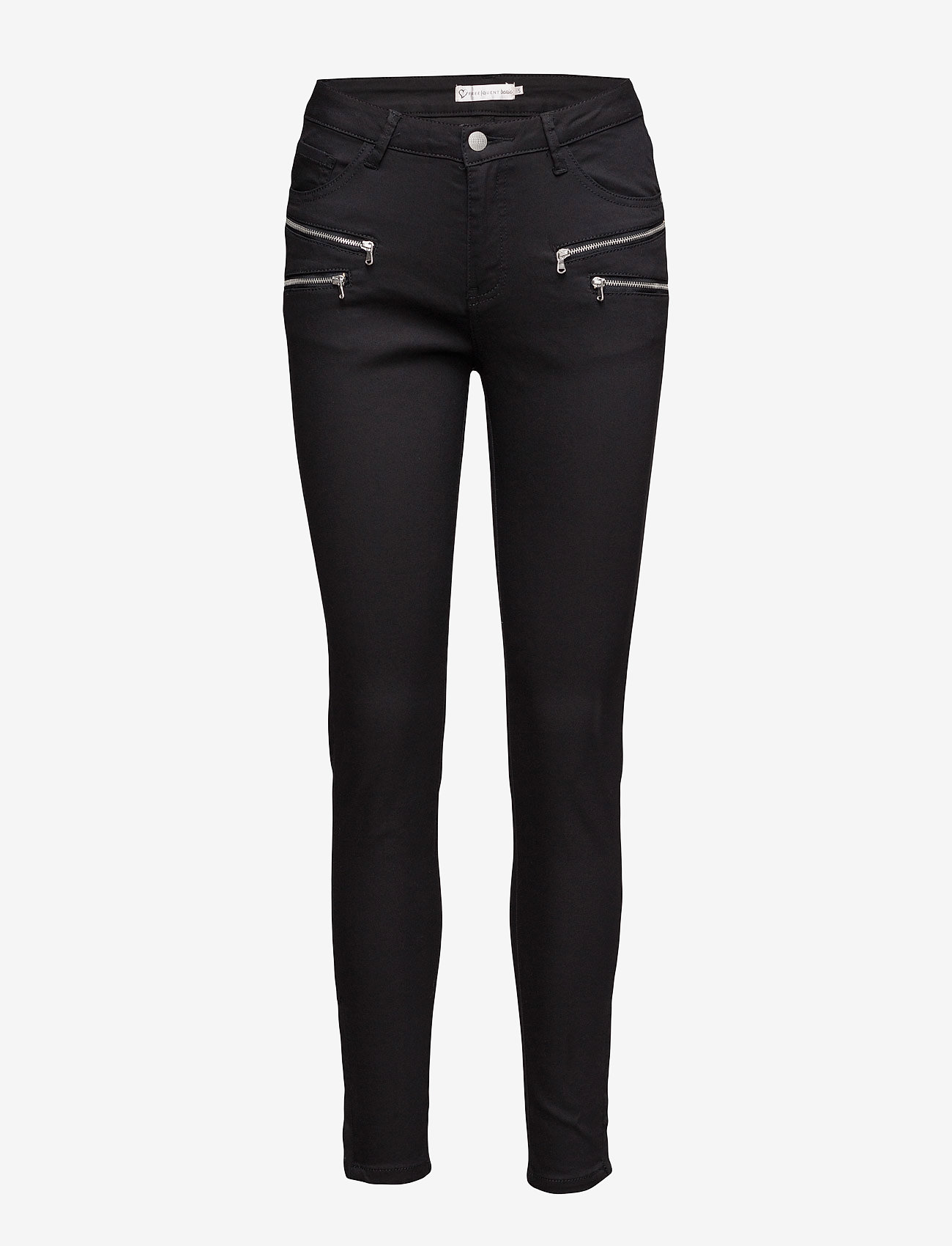 FREE/QUENT Pants from Freequent in a lovely fabric. The pants are a classic 5 pocket model - Jeans - BLACK / black