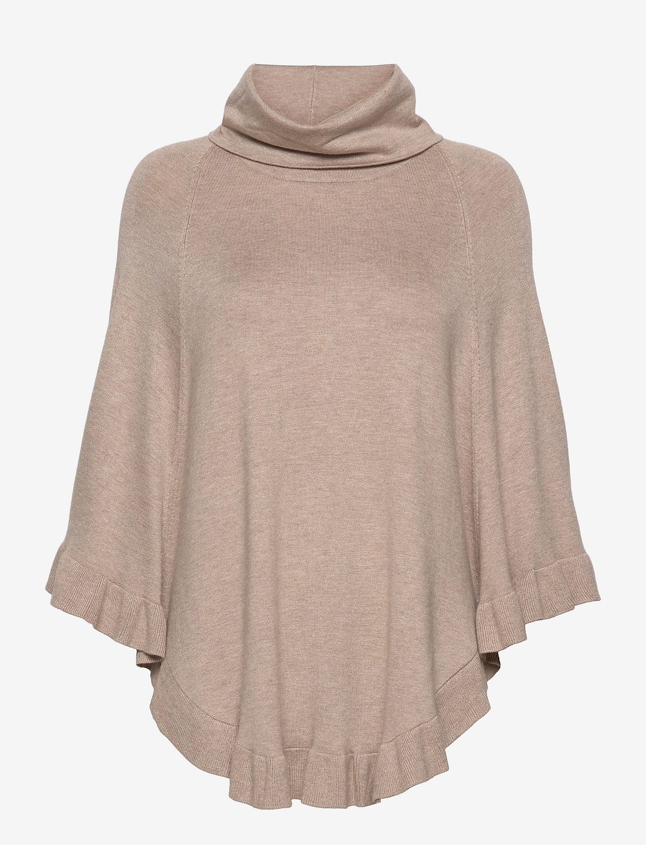 FREE/QUENT - FQCLAUDISSE-CAPE-ROLL - silver mink melange - 0