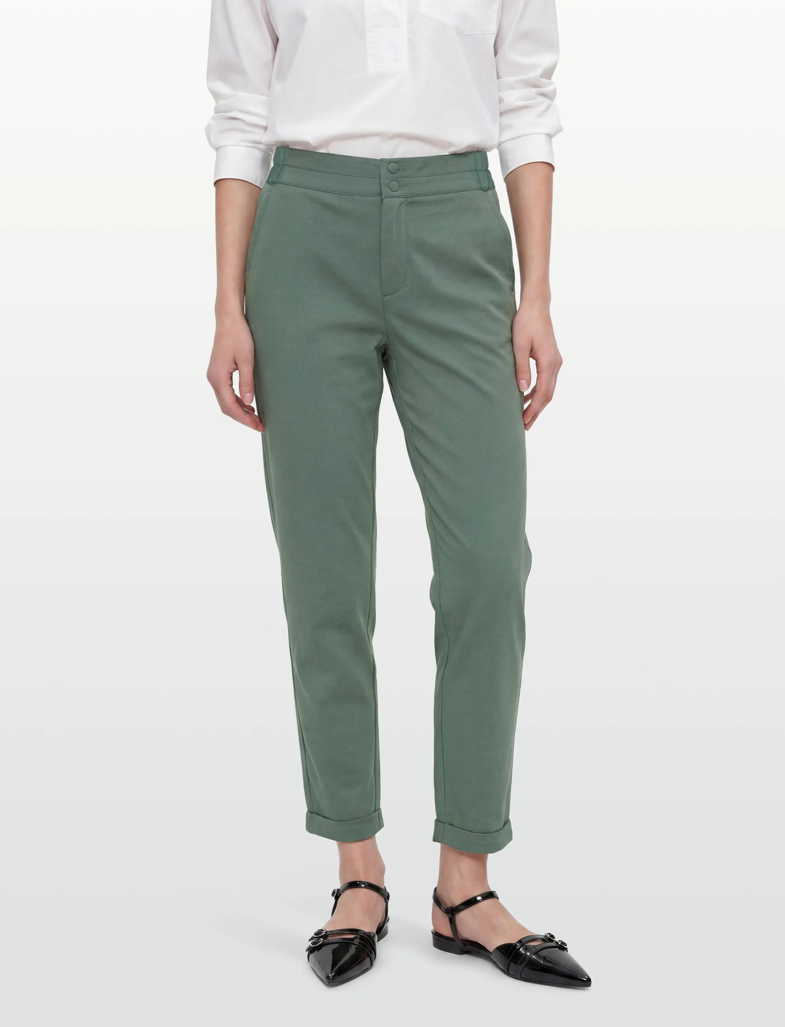 FREE/QUENT - FQNANNI-ANKLE-PA - straight leg trousers - dark forest - 3
