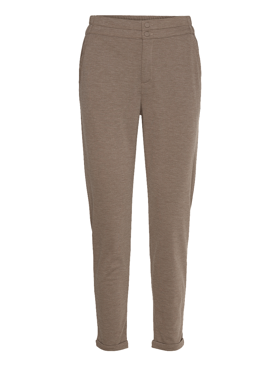 FREE/QUENT - FQNANNI-ANKLE-PA - buxur með beinum skálmum - morel melange - 0