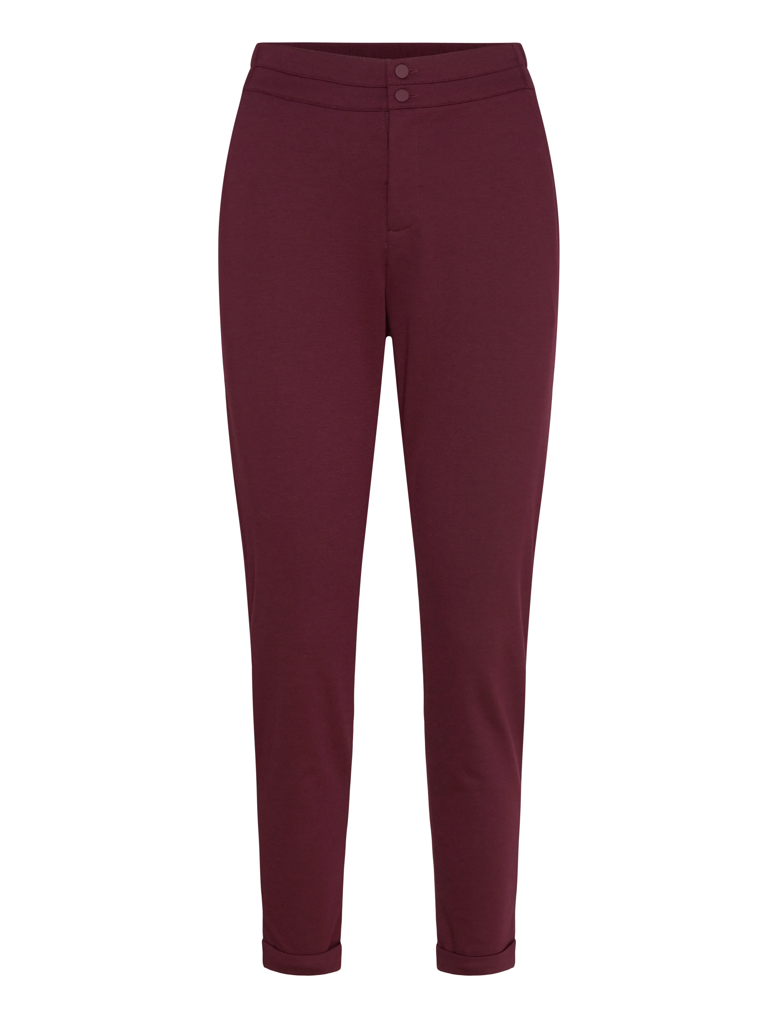 FREE/QUENT FQNANNI-ANKLE-PA - Hose mit geradem Bein - PORT ROYALE / burgundy
