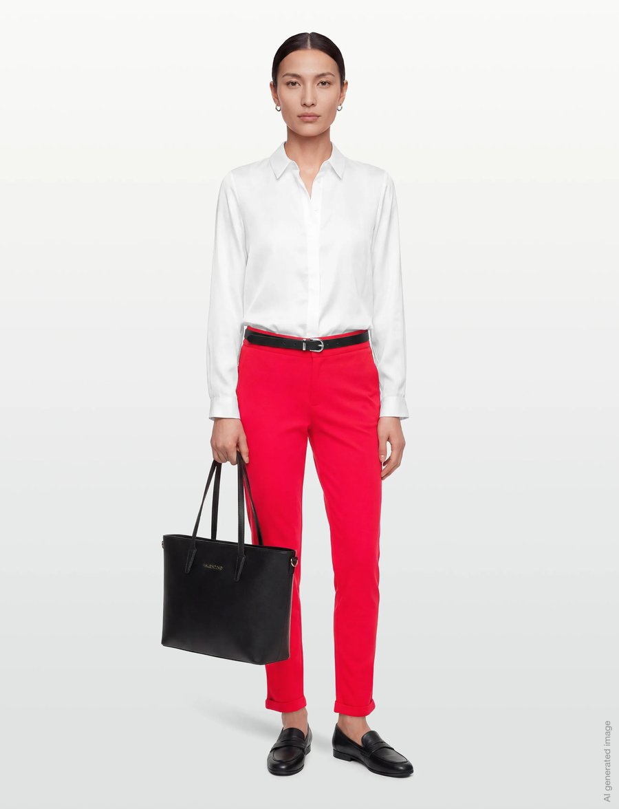 FREE/QUENT - FQNANNI-ANKLE-PA - raka byxor - true red - 0