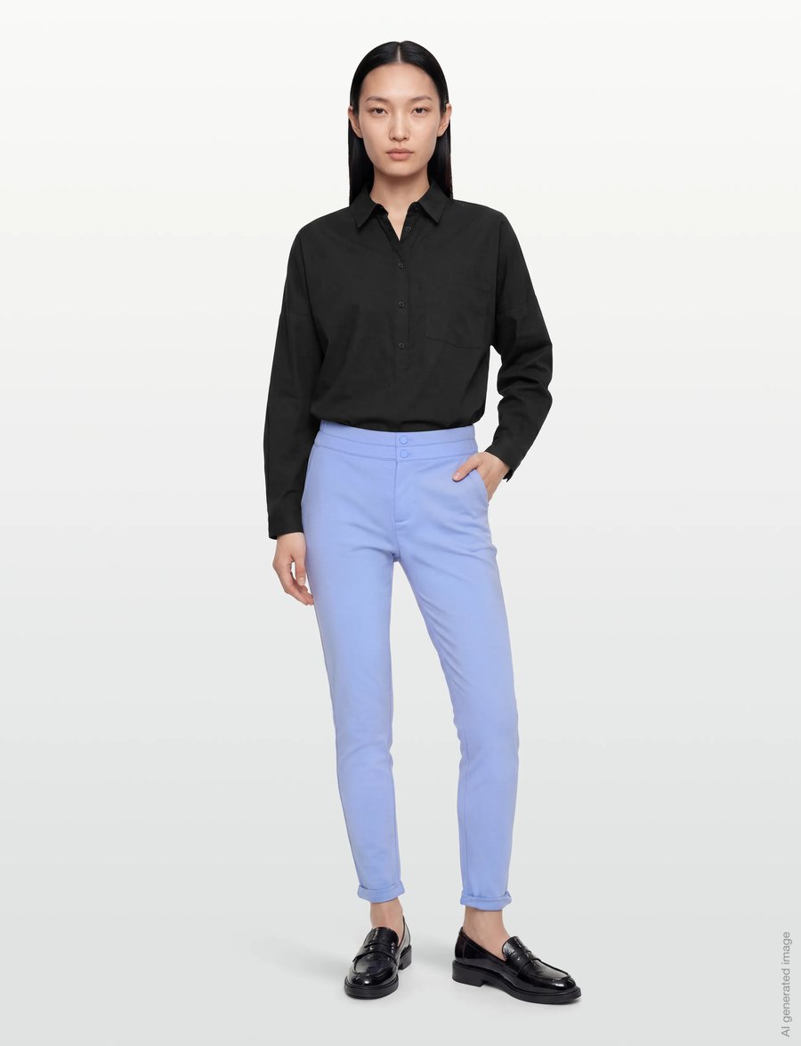 FREE/QUENT - FQNANNI-ANKLE-PA - hose mit geradem bein - vista blue - 0