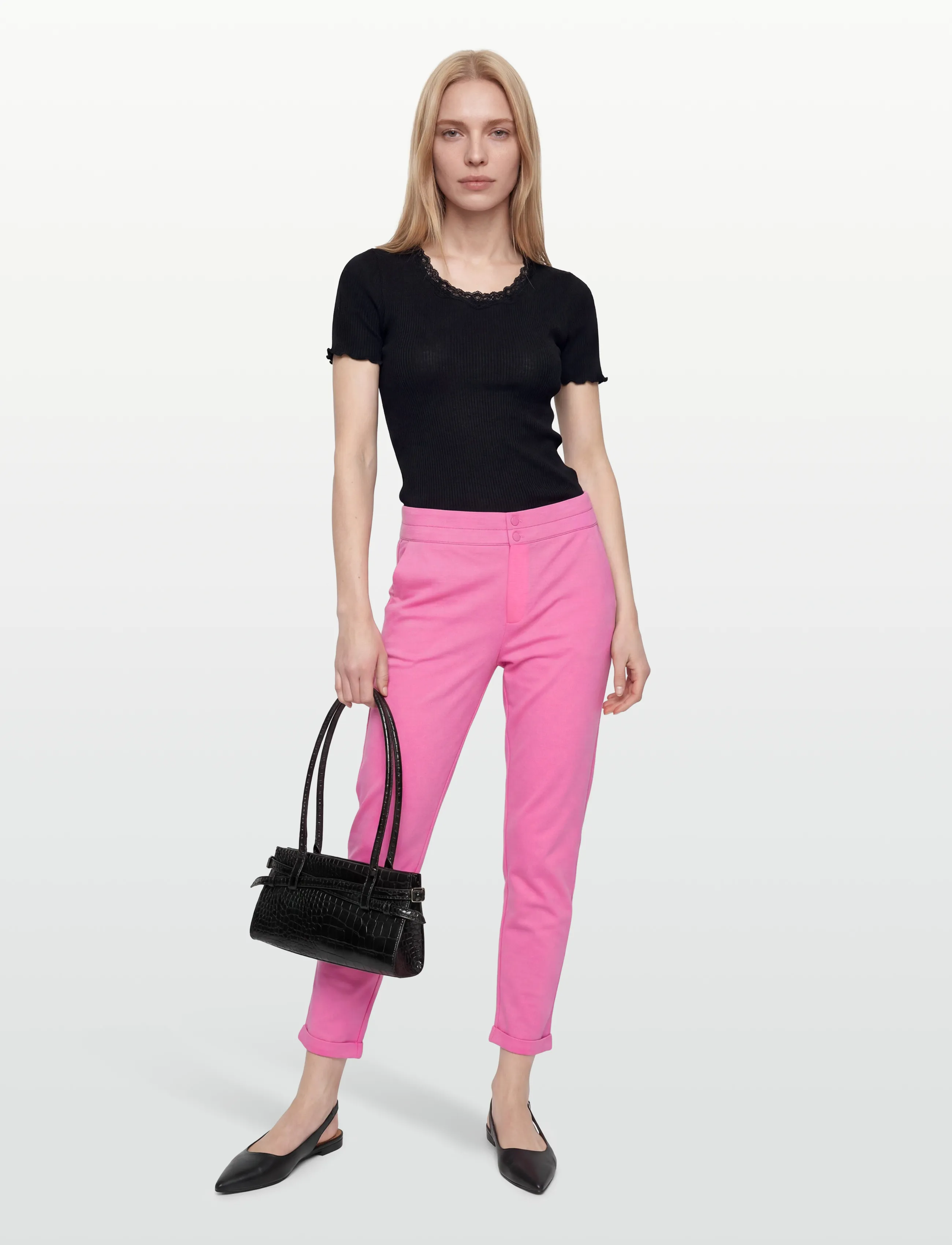 FREE/QUENT FQNANNI-ANKLE-PA - Pantalons - WILD ORCHID / pink/rose