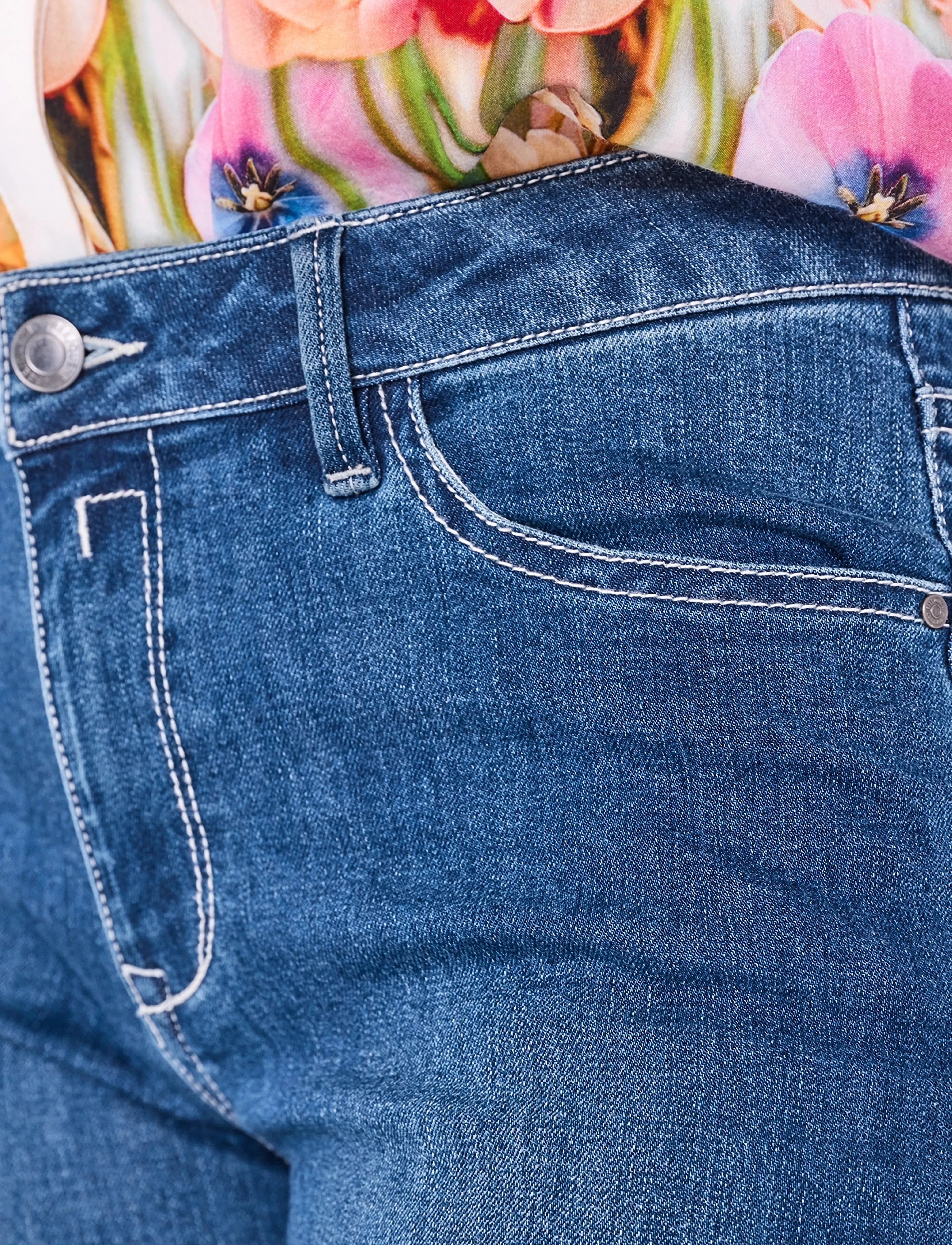 FREE/QUENT - FQAMIE-SHO-DENIM - bermudashorts - medium blue denim - 4