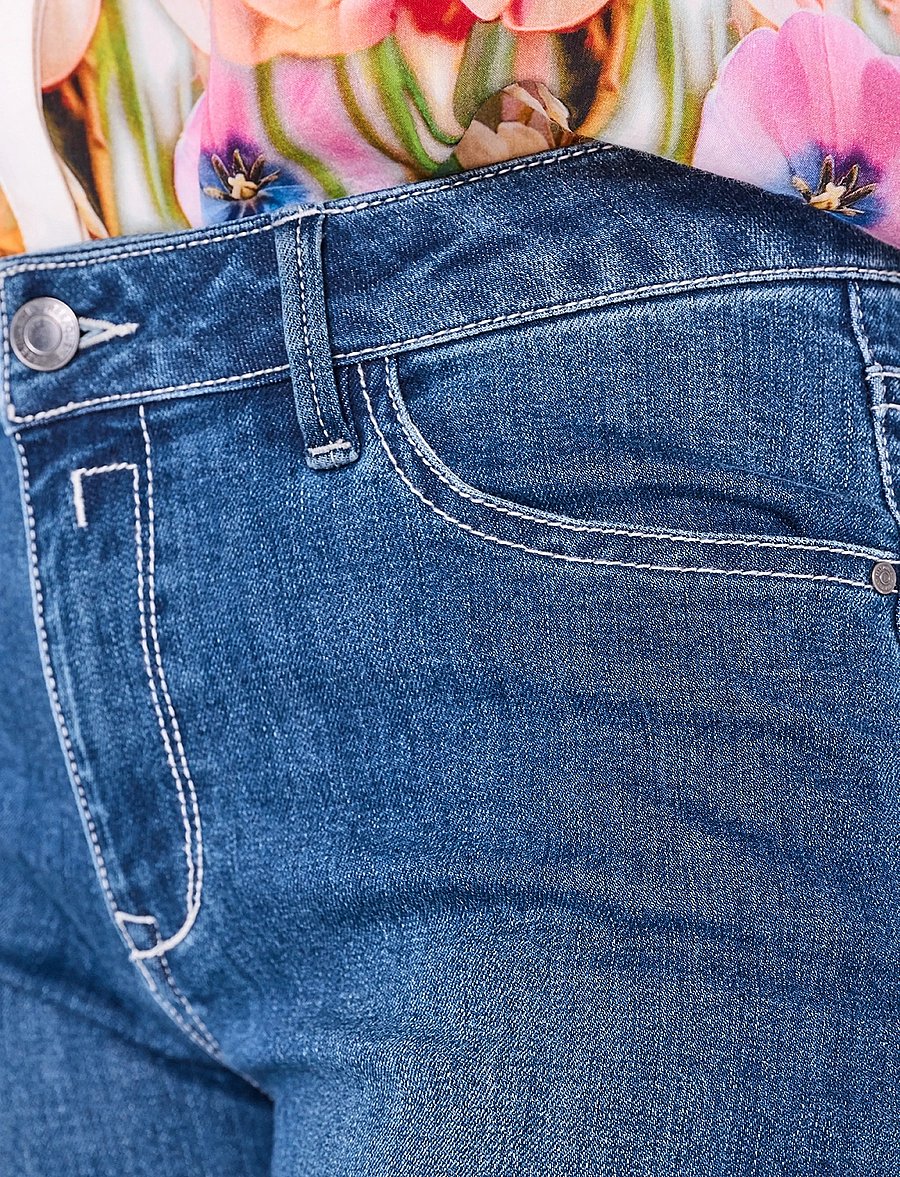 FREE/QUENT - FQAMIE-SHO-DENIM - bermudashorts - medium blue denim - 4