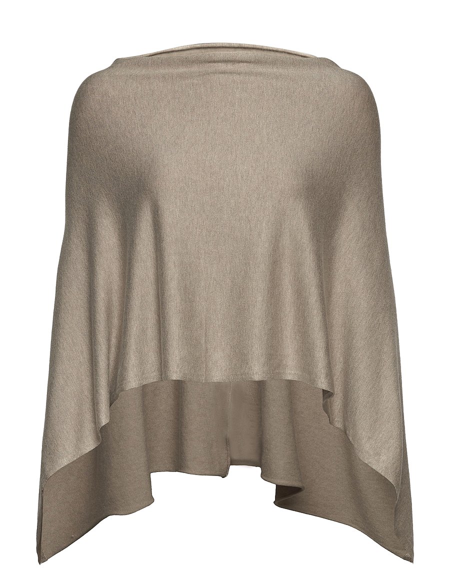 FREE/QUENT - FQCLAUDISSE-S-CAPE - ponchos & capes - mushroom melange - 0
