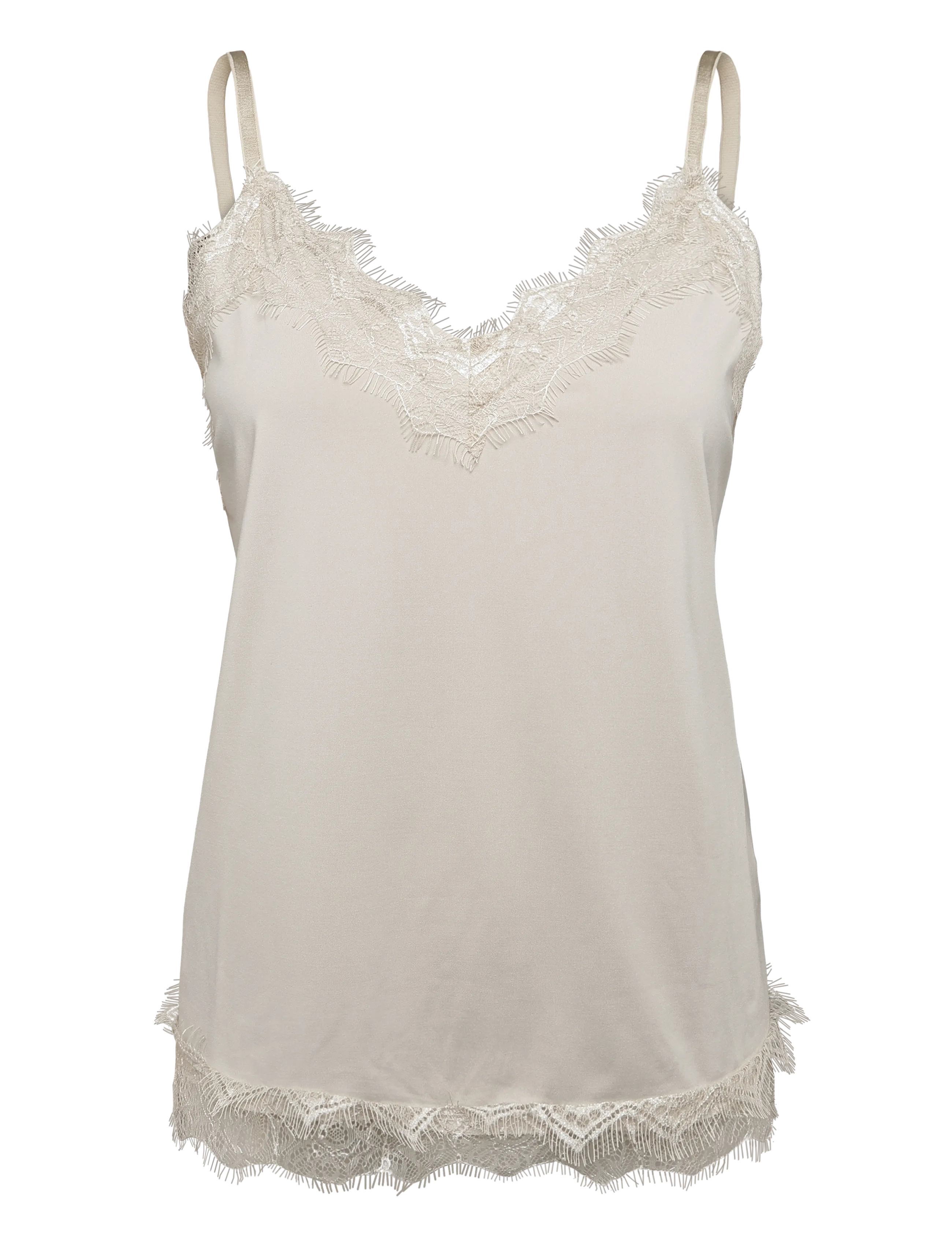 FREE/QUENT FQBICCO-ST - T-shirts & tops - MOONBEAM / cream