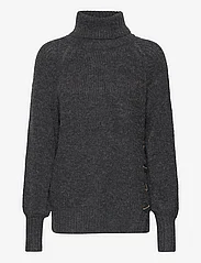 FREE/QUENT - FQSILA-PU - džemperi ar augstu apkakli - dark grey melange - 0