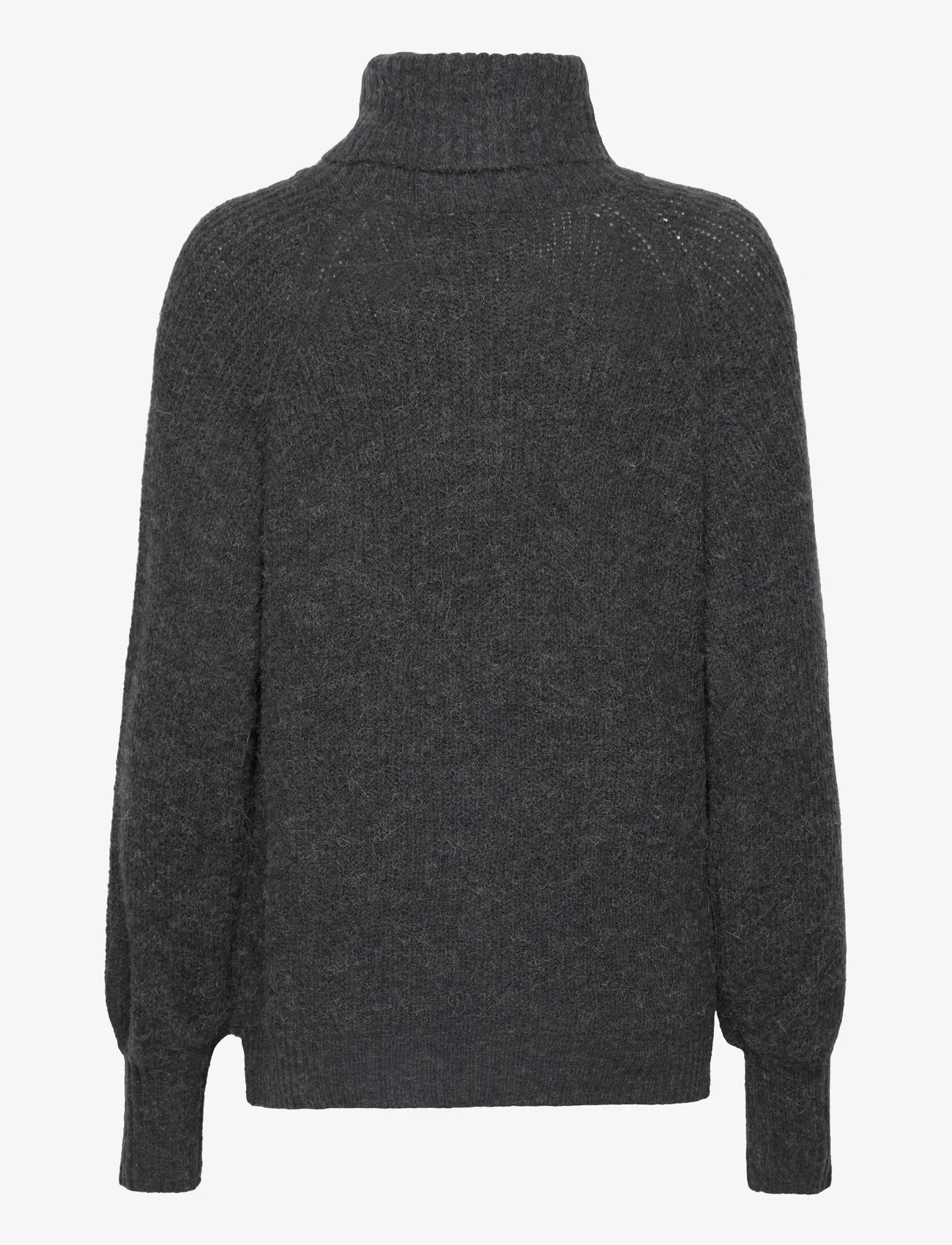 FREE/QUENT - FQSILA-PU - megztiniai su aukšta apykakle - dark grey melange - 1