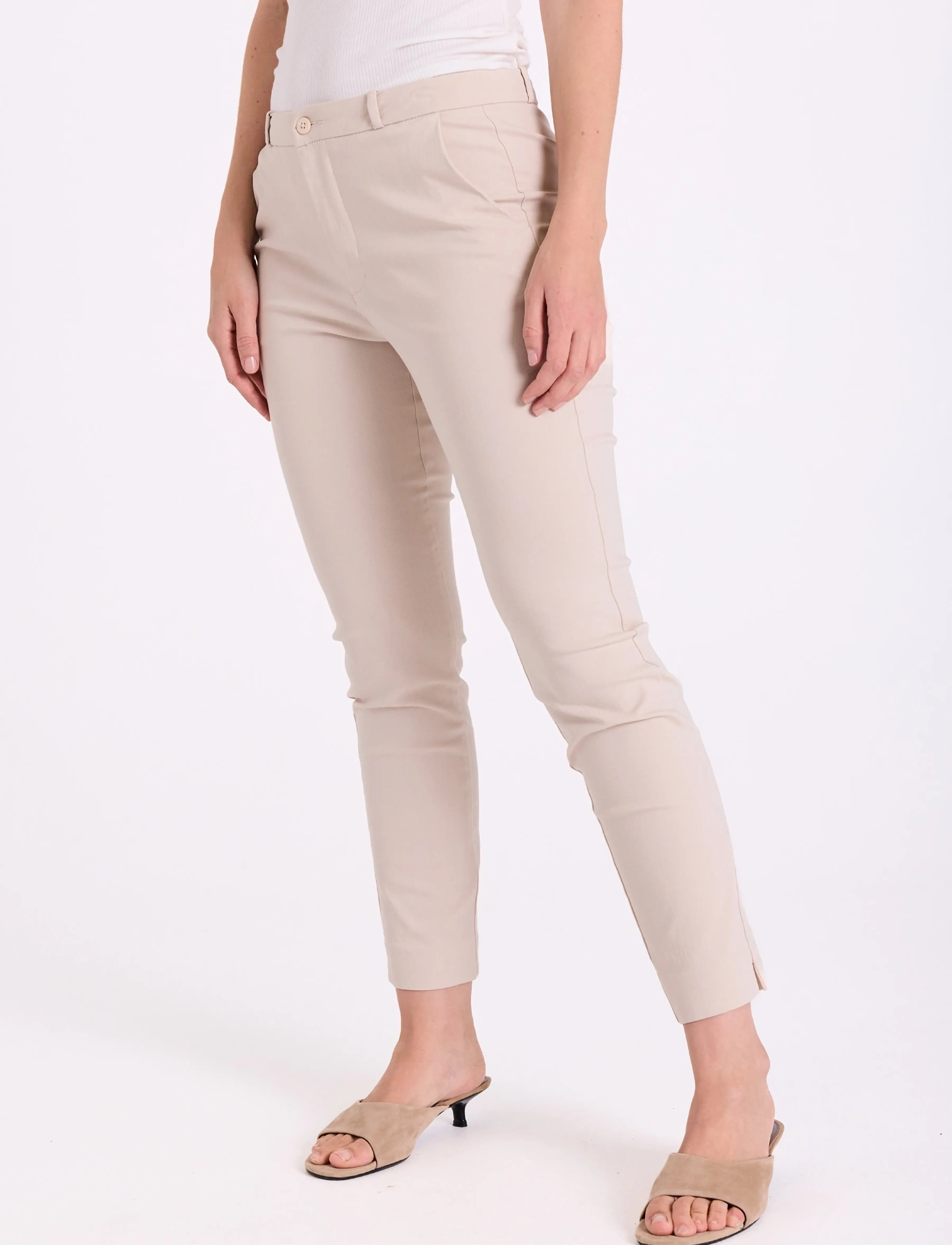 FREE/QUENT FQSOLVEJ-ANKLE-PA - Püksid - MOONBEAM / cream