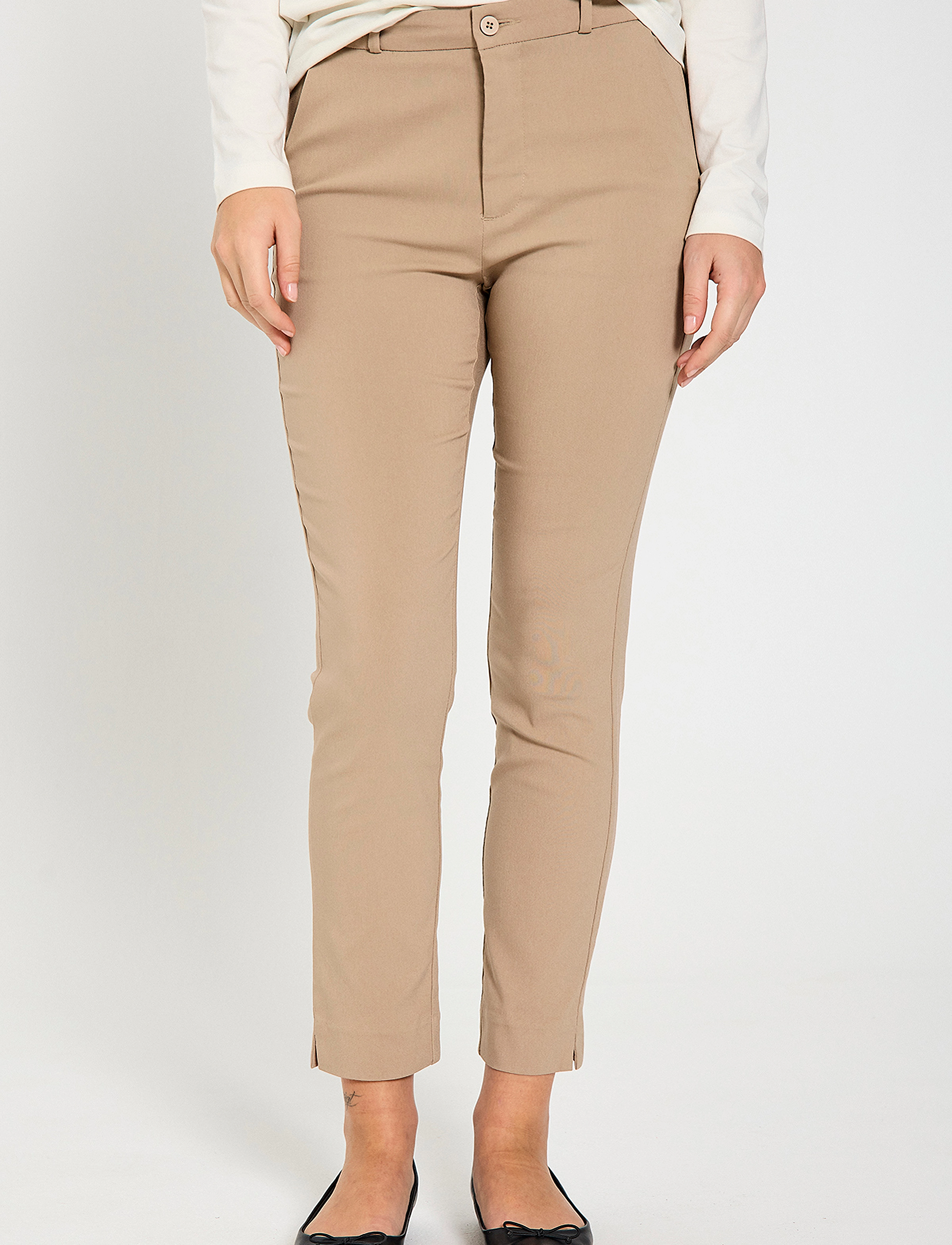 FREE/QUENT FQSOLVEJ-ANKLE-PA - Bukser - SILVER MINK / beige