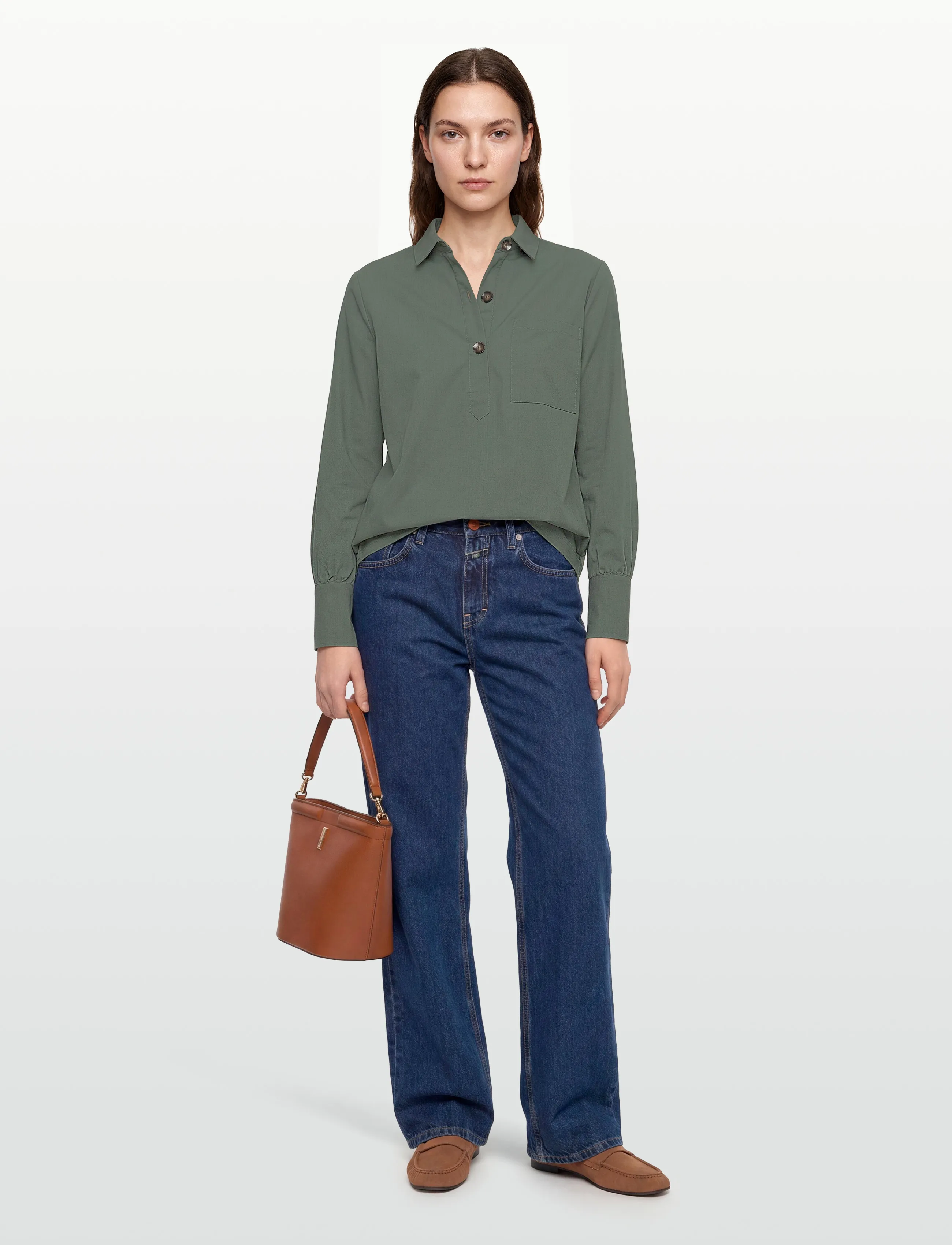 FREE/QUENT FQFLYNN-SH - Hemden - DARK FOREST / khaki/green