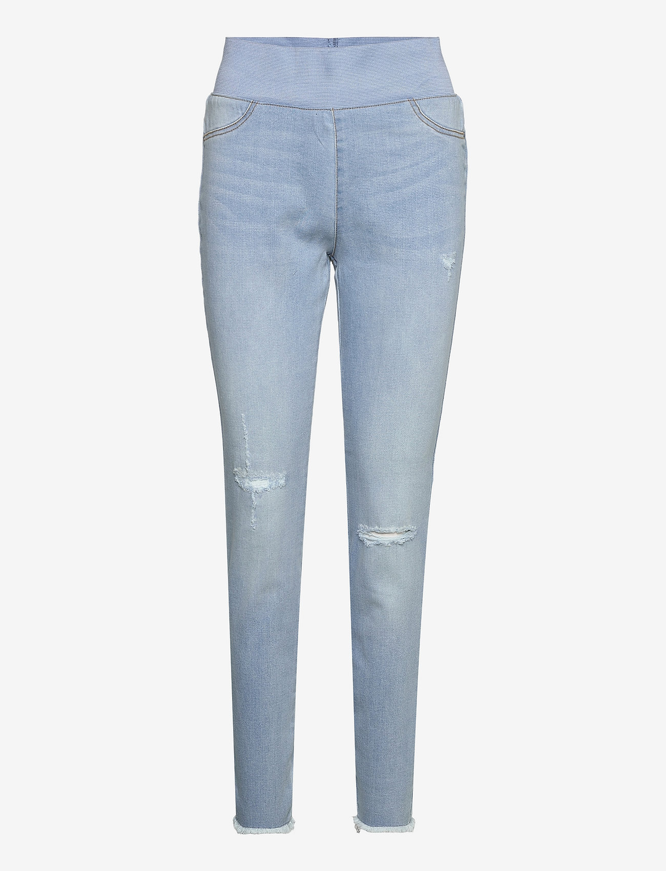 FREE/QUENT - FQSHANTAL-PA-ANKEL-BROKEN - džinsa bikses ar tievām starām - bleached blue denim - 0
