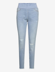 FREE/QUENT - FQSHANTAL-PA-ANKEL-BROKEN - džinsa bikses ar tievām starām - bleached blue denim - 0