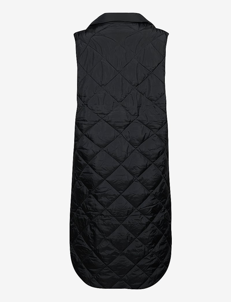 FREE/QUENT - Knee-length quilted waistcoat - syystakit - black - 3