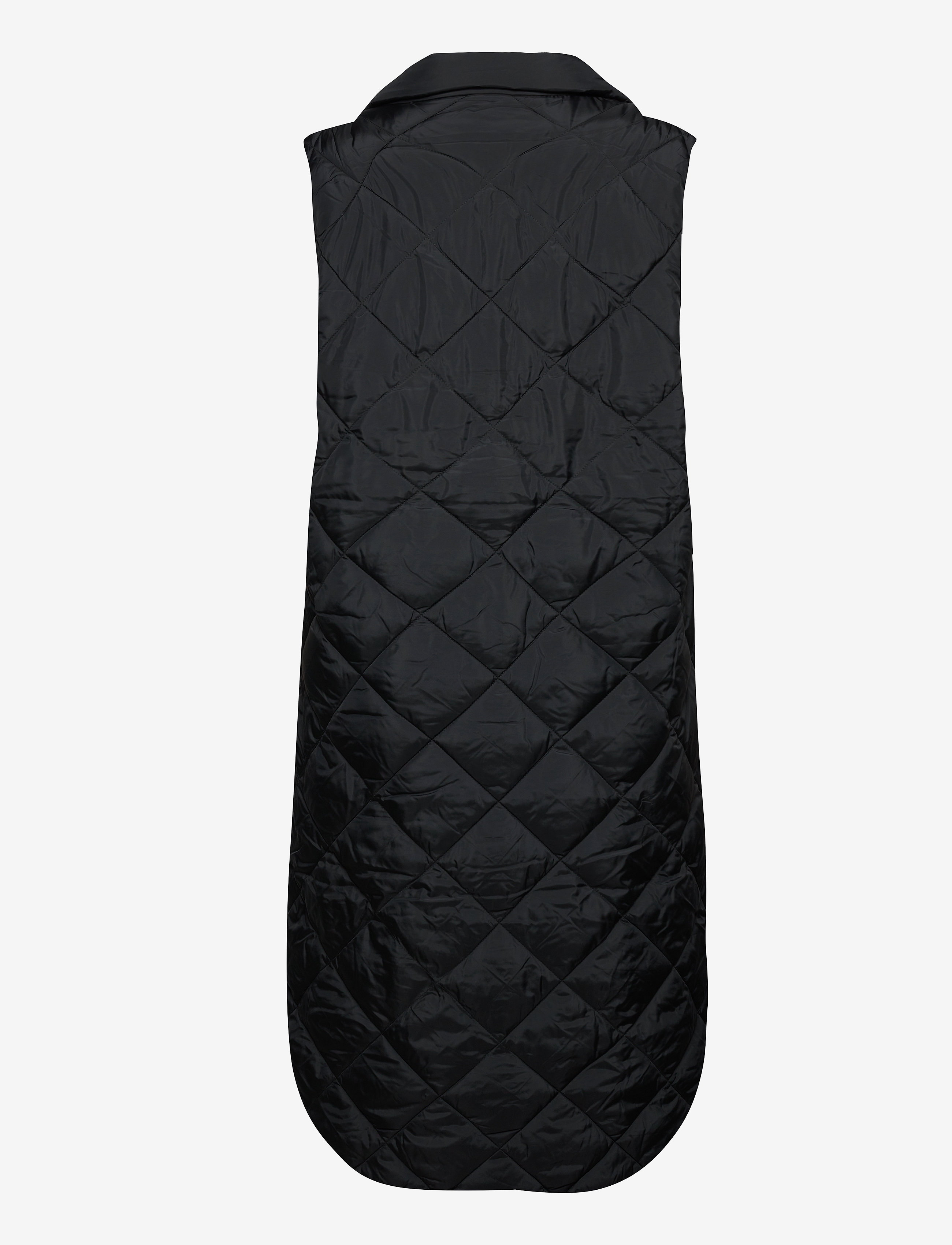 FREE/QUENT - Knee-length quilted waistcoat - forårsjakker - black - 3