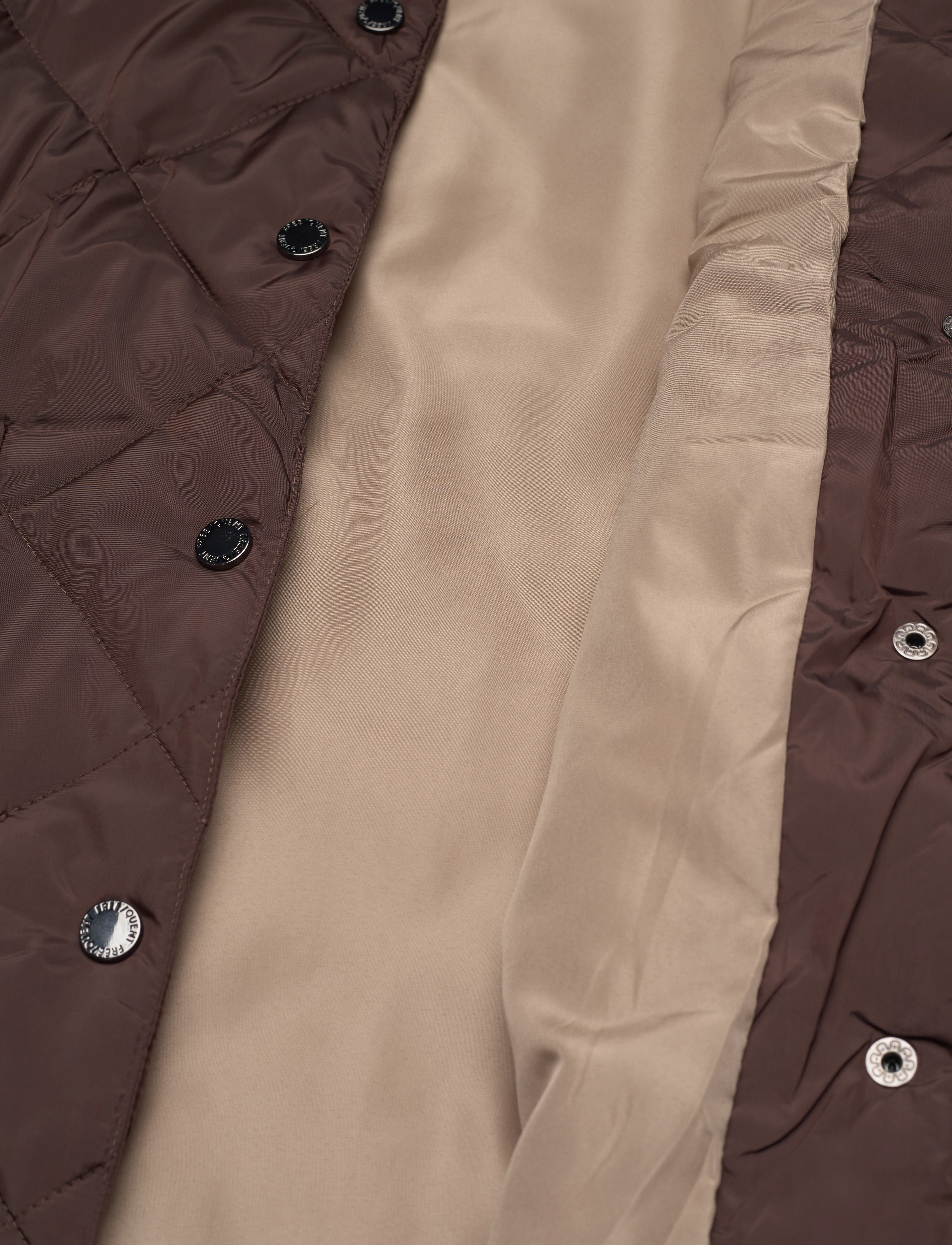 FREE/QUENT - Knee-length quilted waistcoat - dunveste - coffee bean - 4