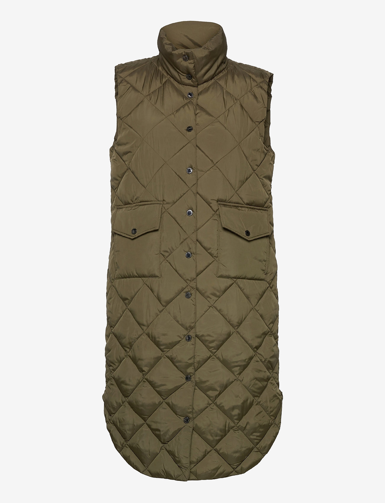 FREE/QUENT - FQOLGA-WA - quilted vests - olive night 19-0515 - 0