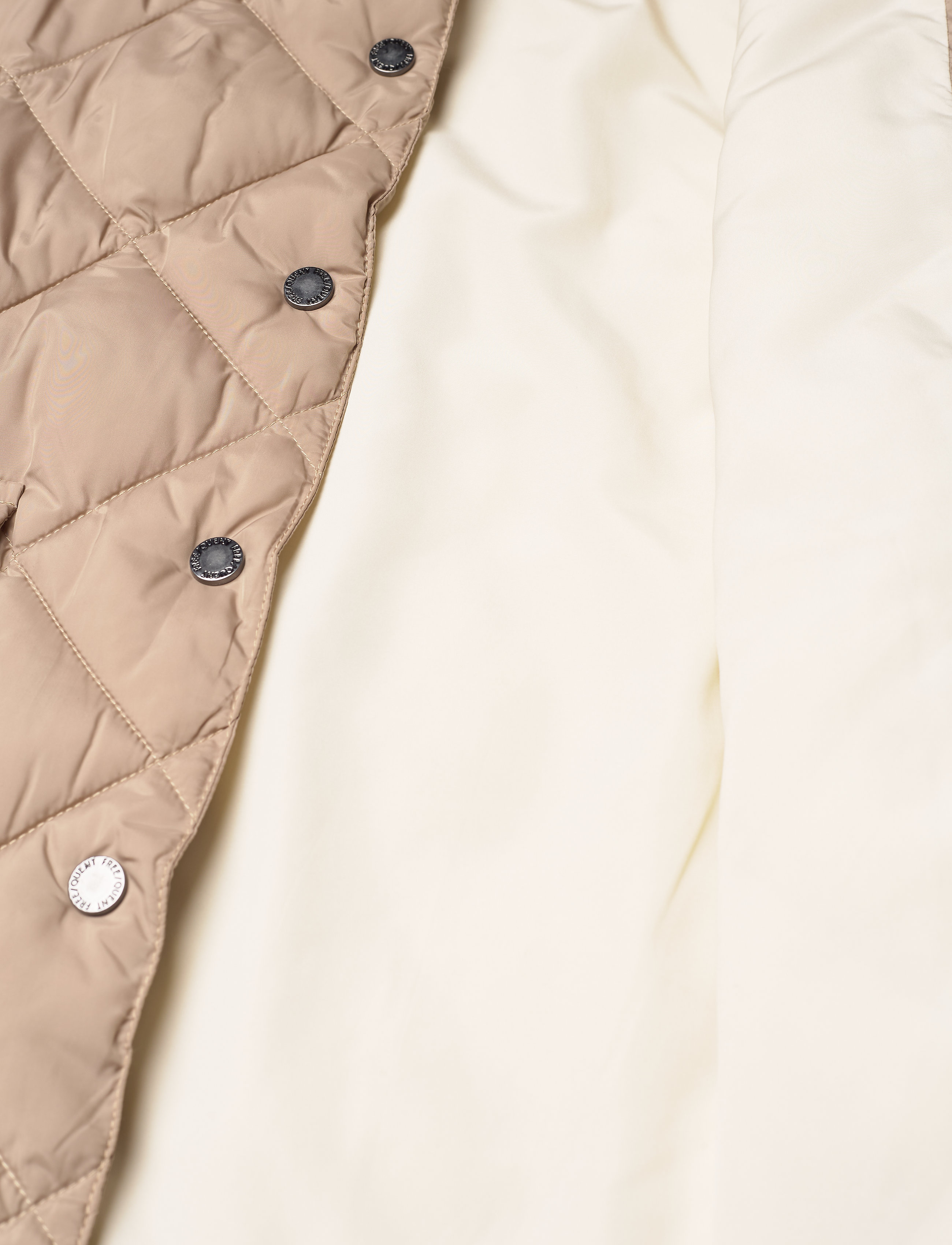 FREE/QUENT - Knee-length quilted waistcoat - vadderade västar - silver mink 17-1312 - 4