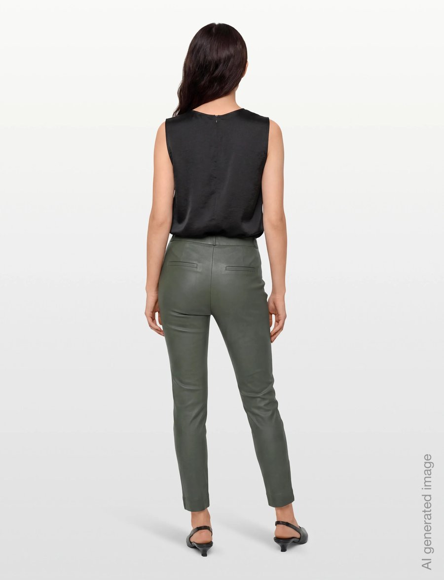 FREE/QUENT - FQSOLVEJ-ANKLE-PA-COOPER - slim fit-byxor - kombu green - 4
