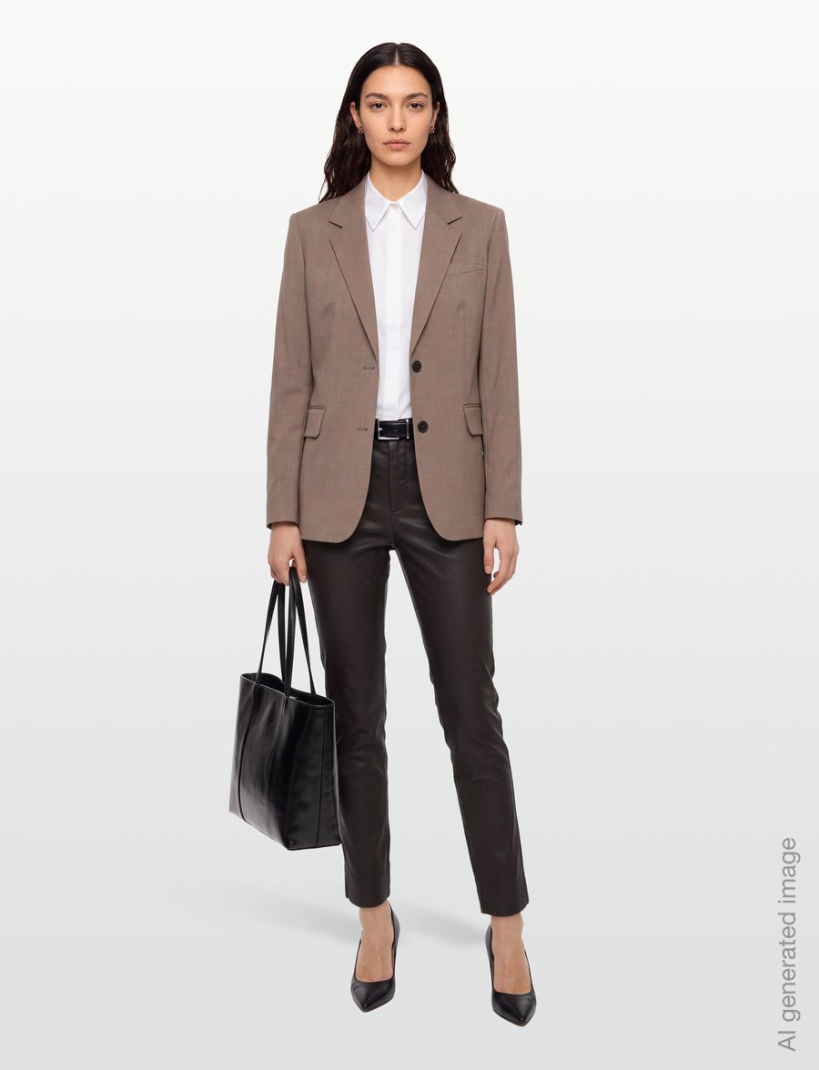 FREE/QUENT - FQSOLVEJ-ANKLE-PA-COOPER - slim fit bukser - mole - 0