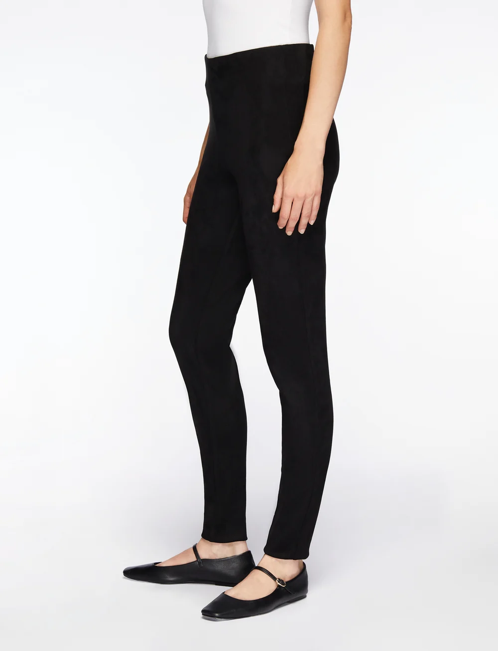 FREE/QUENT - FQLEXIE-PA-SUEDE - bukser med smalle ben - black - 0